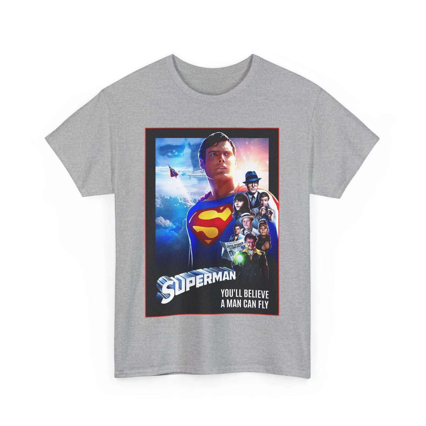Superman The Movie T-Shirt - Christopher Reeve, Gene Hackman, Margot Kidder - Beloved 1970s Warner Brothers Movie - Krypton, Smallville, Metropolis - DC Comics