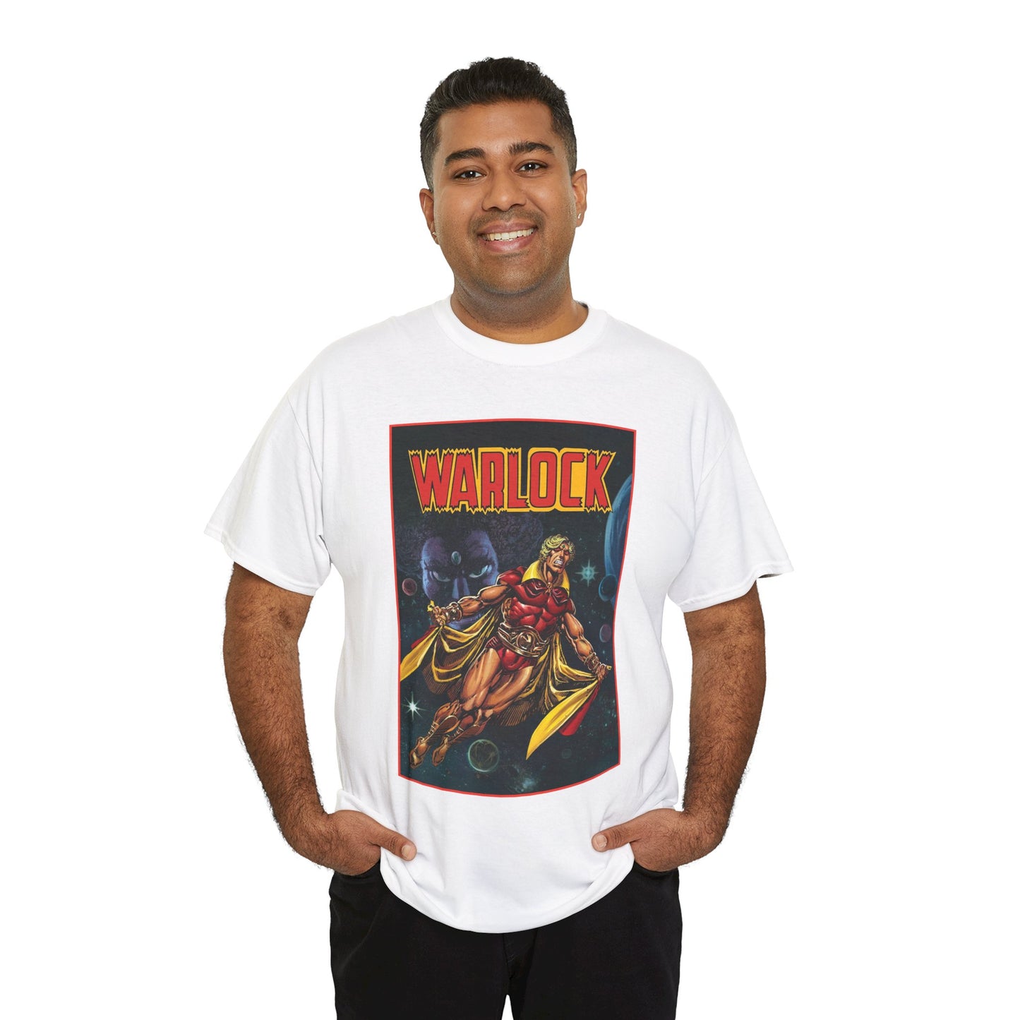 Warlock T-Shirt - Jim Starlin Art - Marvel Comics - Cosmic Superhero - The Enclave - Him
