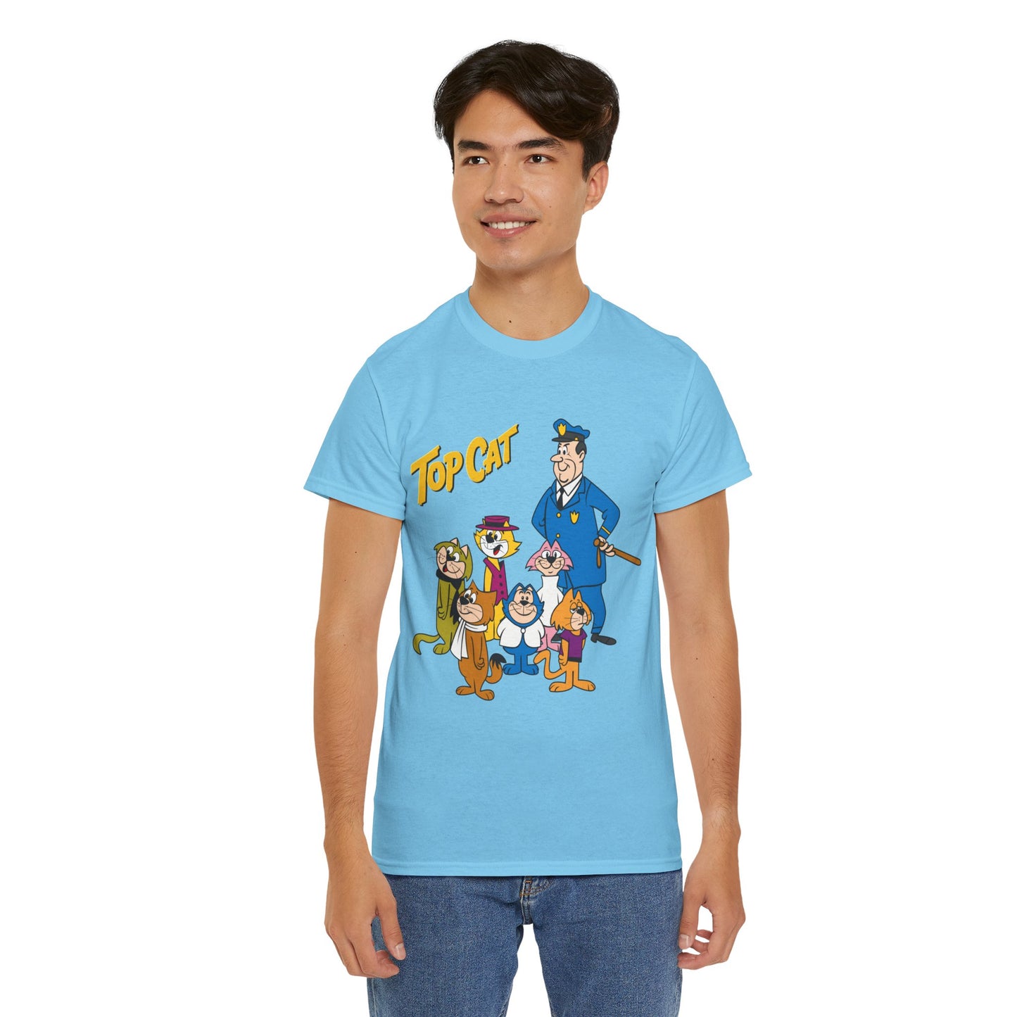 Top Cat & His Gang T-Shirt - Popular Hanna-Barbera 1960s TV Cartoon - Brain, Spook, Benny the Ball