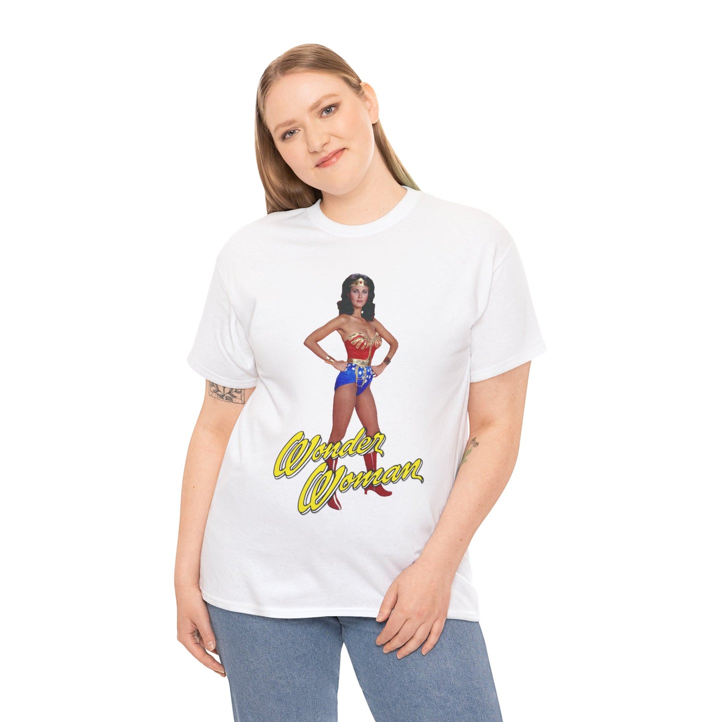 Wonder Woman T-Shirt - Lynda Carter - Popular 1970s CBS TV Show - DC Comics Character - Diana Prince, Paradise Island