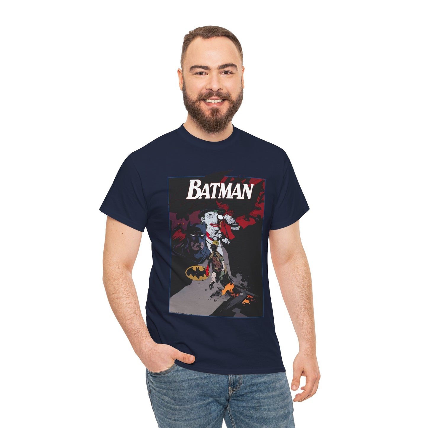 Batman T-Shirt - Mike Mignola Art - Death in the Family Storyline - Joker & Robin (Jason Todd) - DC Comics