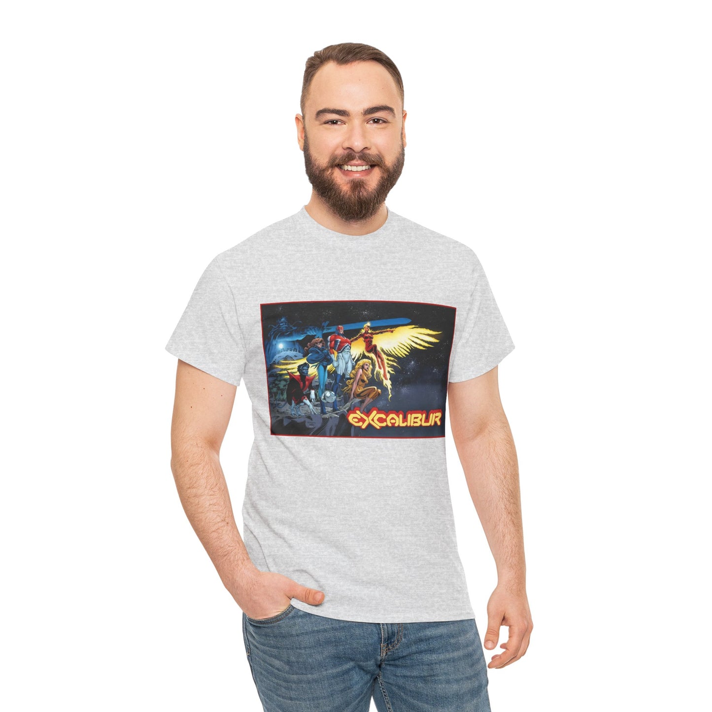 Excalibur T-Shirt - Alan David Art - Captain Britain, Nightcrawler, Shadowcat, Rachel Summers, Meggan - X-Men Series - UK Mutant Team - Marvel Comics