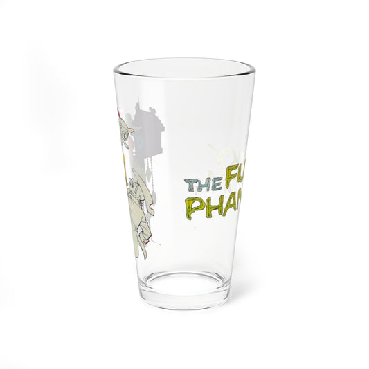 Funky Phantom Pint Glass, 16oz - Mudsy & Boo - Skip Gilroy, April Stewart, Augie Anderson, Elmo - Hanna-Barbera Saturday Morning Cartoon