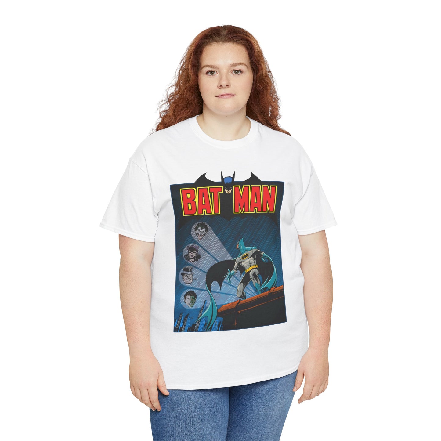 Batman T-Shirt - DC Comics - Catwoman, Joker, Two-Face, Penguin - Bronze Age Art - Gotham City