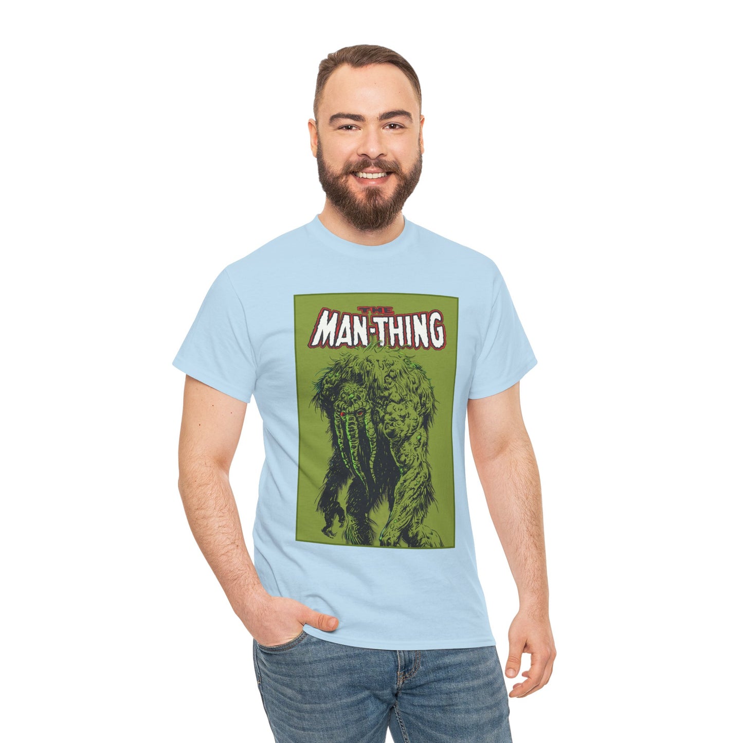 Man-Thing T-Shirt - Marvel Comics - Whatever Knows Fear Burns At The Touch - Swamp Monster