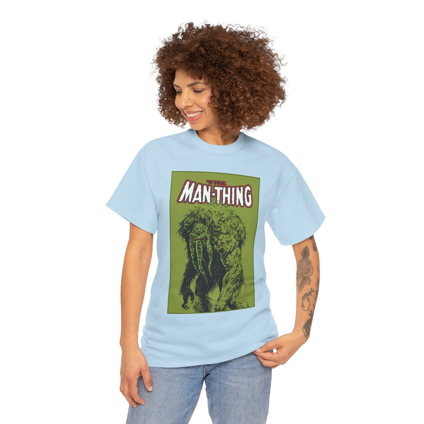 Man-Thing T-Shirt - Marvel Comics - Whatever Knows Fear Burns At The Touch - Swamp Monster
