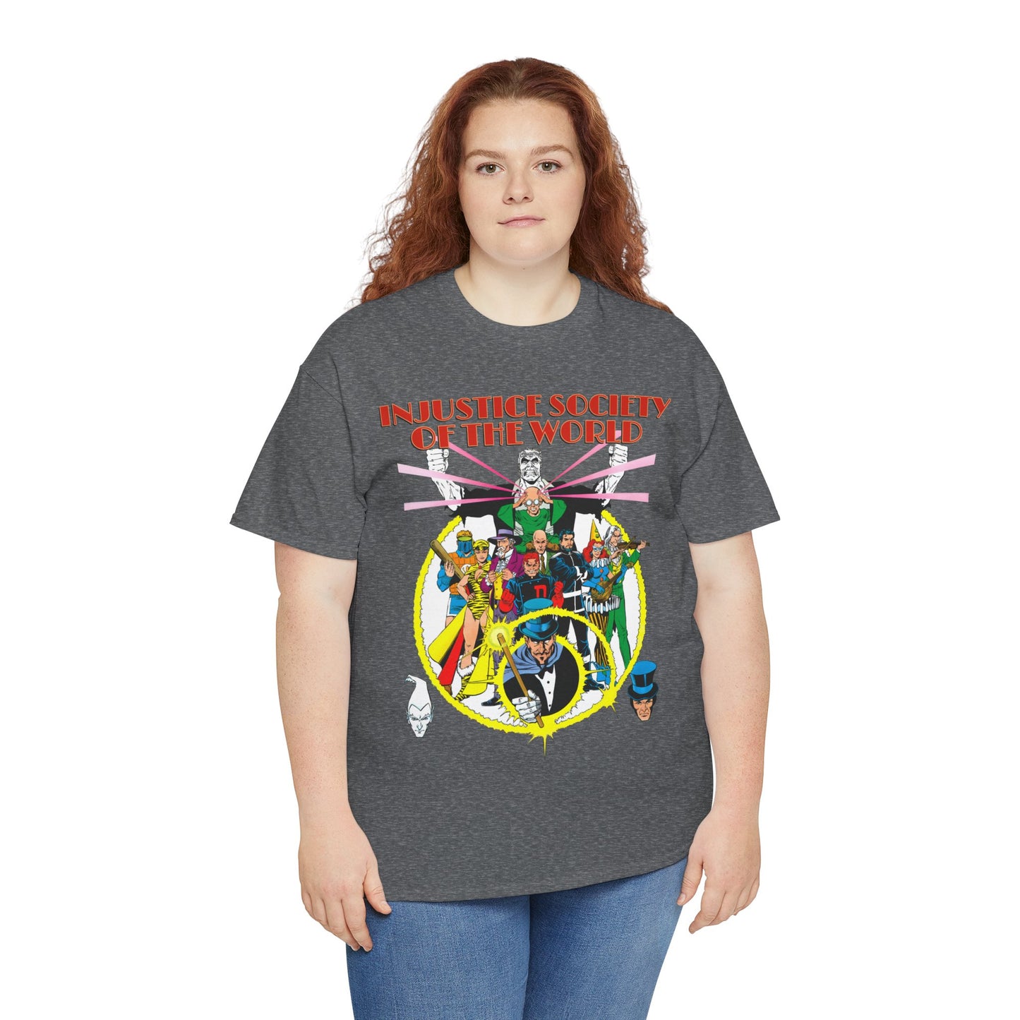 Injustice Society of America T-Shirt - George Perez Art - Justice Society/JSA Foes - Solomon Grundy, Huntress, Per Degaton, The Shade, Vandal Savage - DC Comics - Golden Age