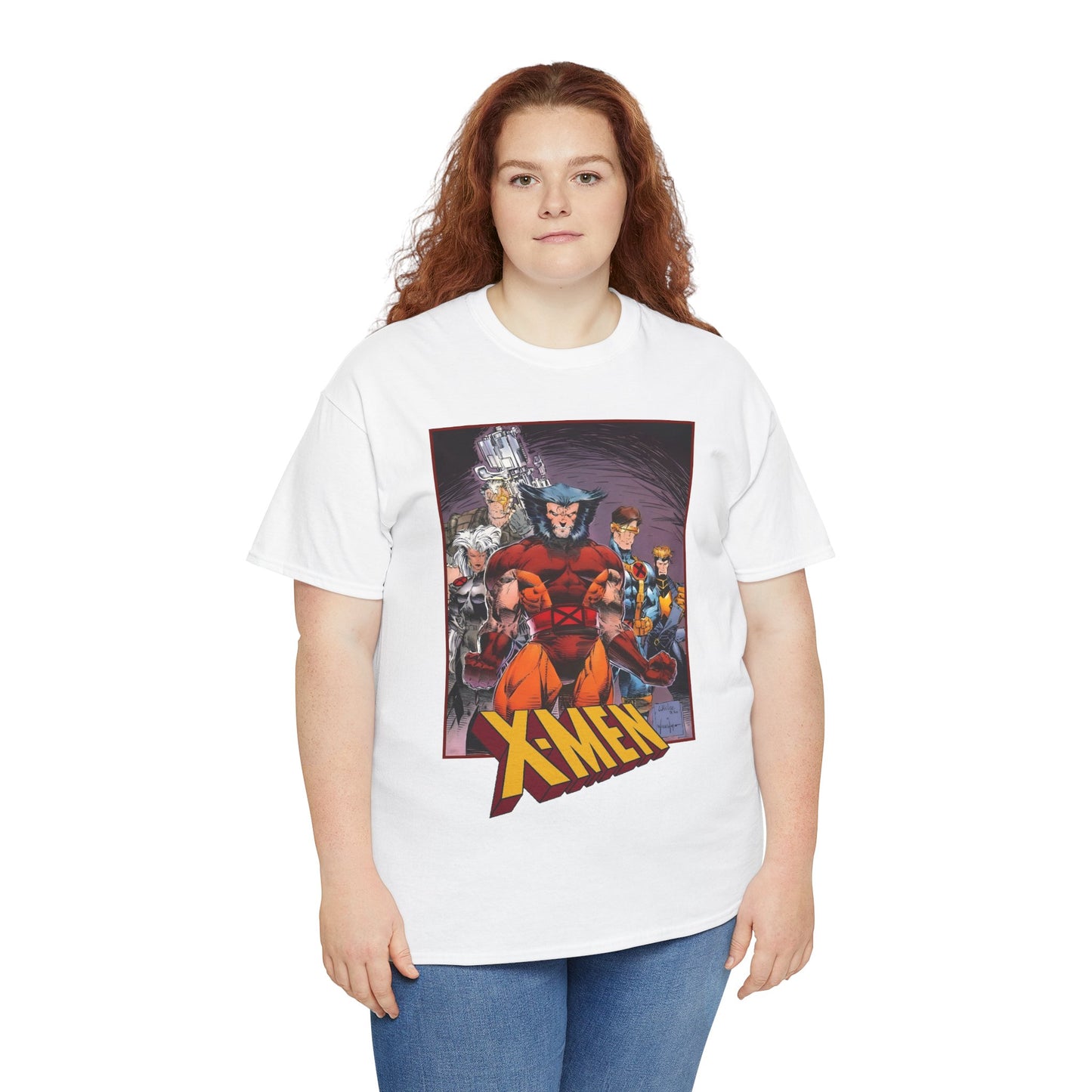 X-Men T-Shirt - While Portacio Art - Wolverine, Cyclops, Storm, Cable, Havok - Marvel Comics