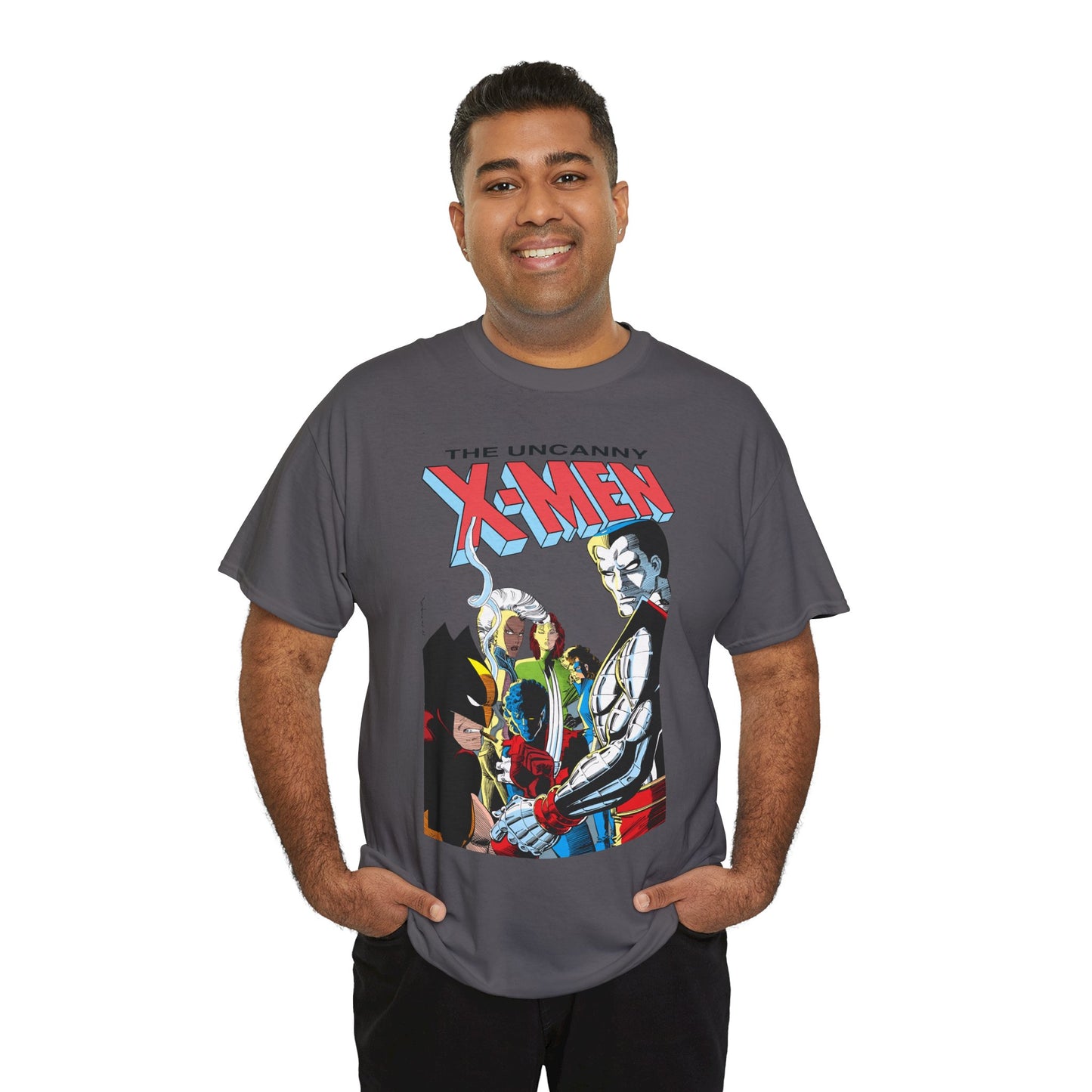 Uncanny X-Men T-Shirt - John Romita Jr Art - Storm, Wolverine, Rogue, Nightcrawler, Colossus, Shadowcat - Mutant Massacre - Marvel Comics
