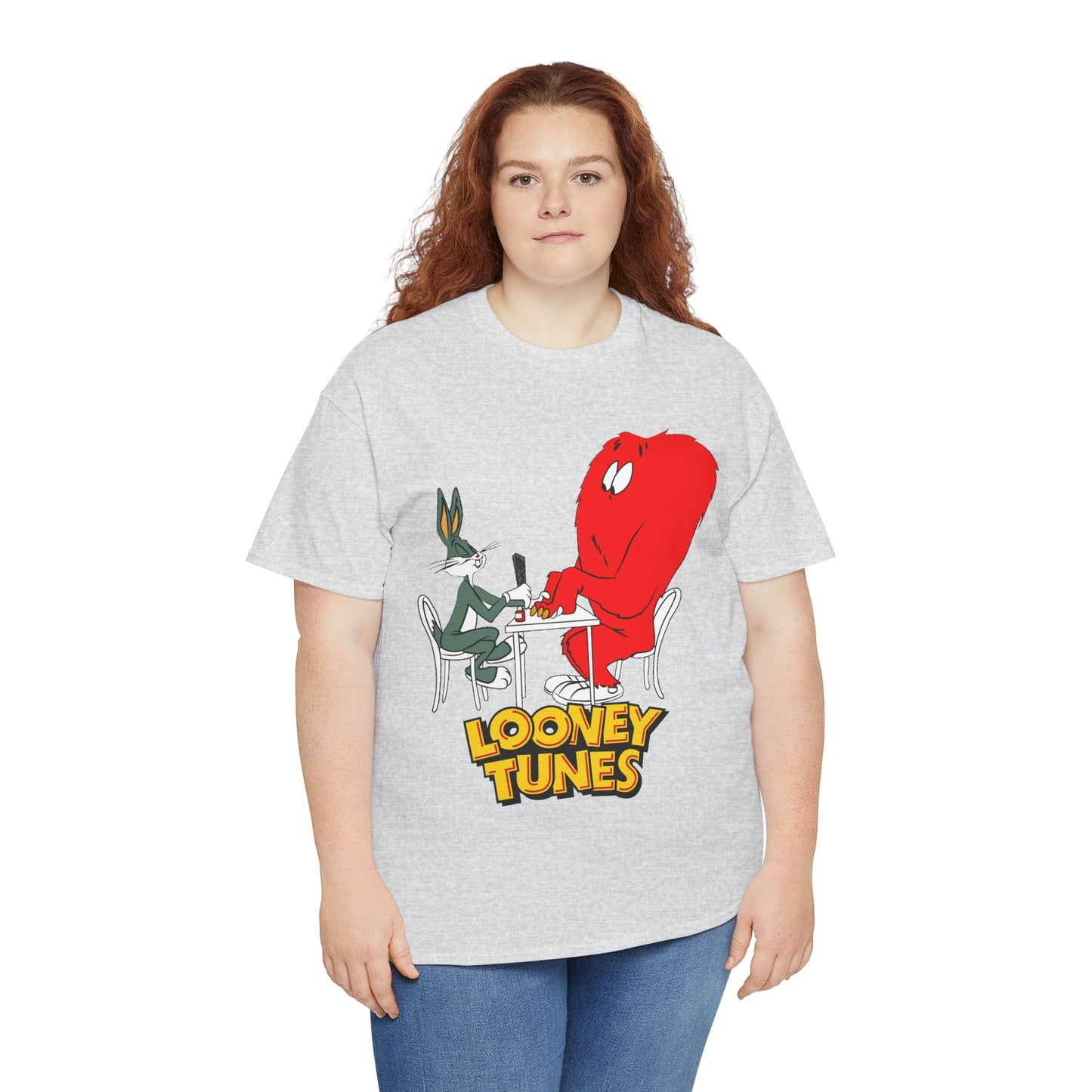 Bugs Bunny & Gossamer T-Shirt - Looney Tunes Cartoon - Popular Halloween Monster Getting a Manicure - Funny, Humorous Image
