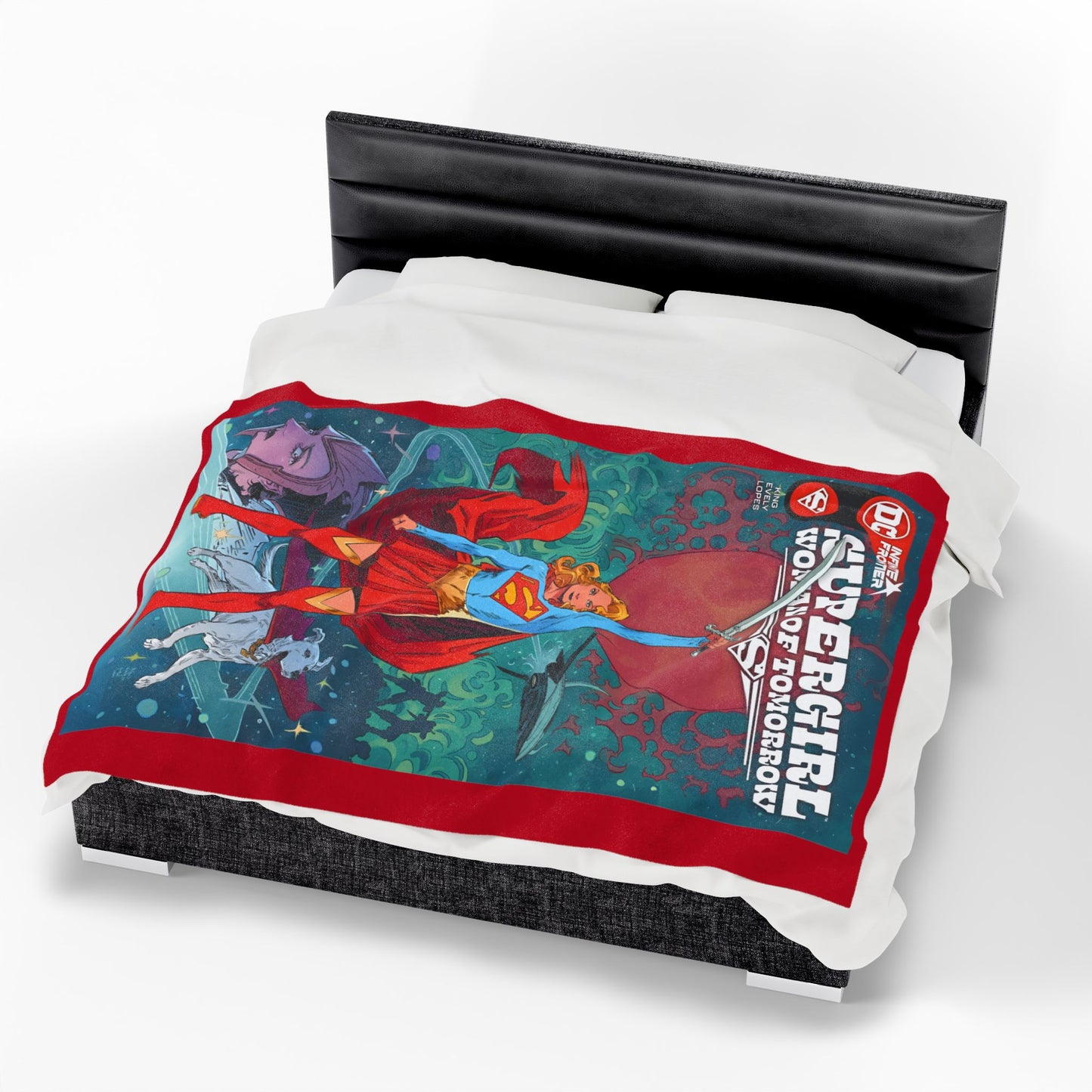 Supergirl Woman of Tomorrow Velveteen Plush Blanket 60x80" - Kara and Krypto - DC Comics - Upcoming 2026 Movie