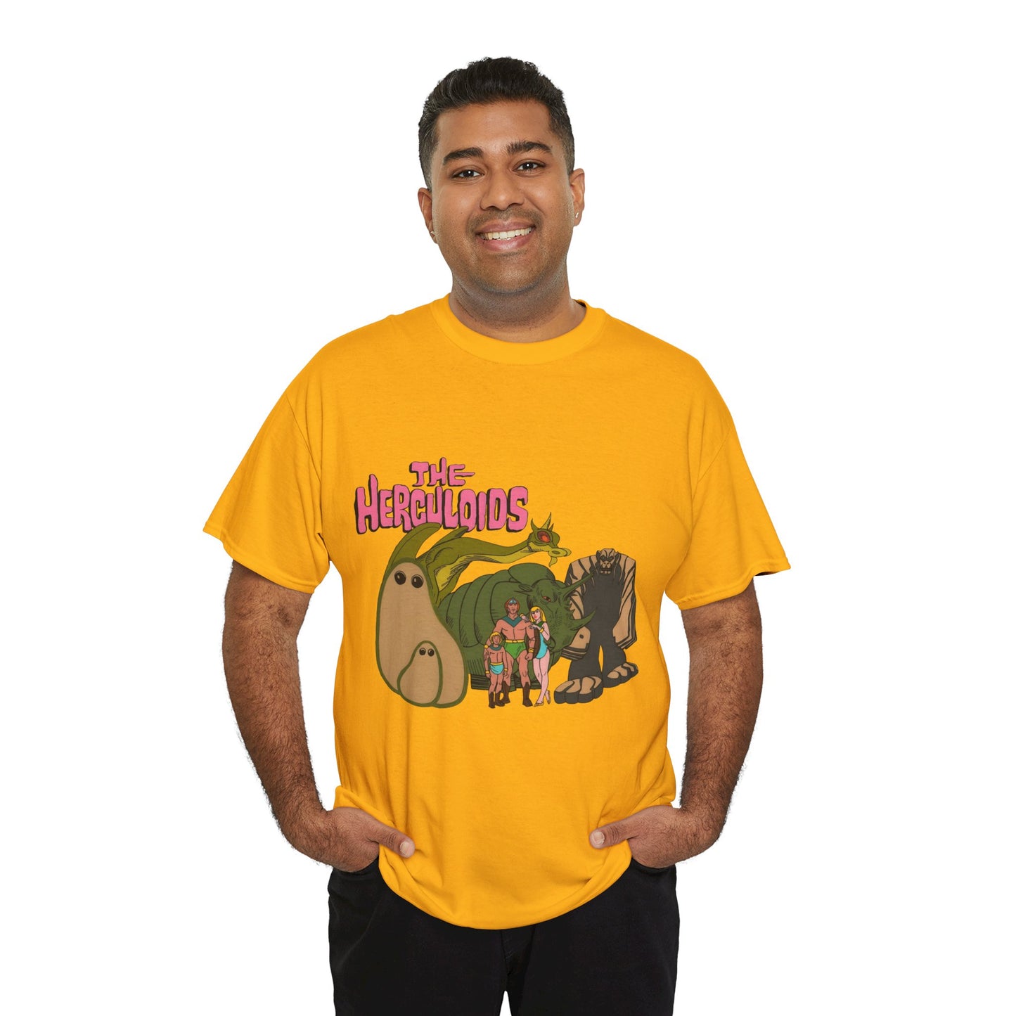 Herculoids T-Shirt - Popular 1960s Hanna-Barbera Cartoon - Zandor, Tara, Dorno, Gloop & Gleep - Amzot - Alex Toth Designs