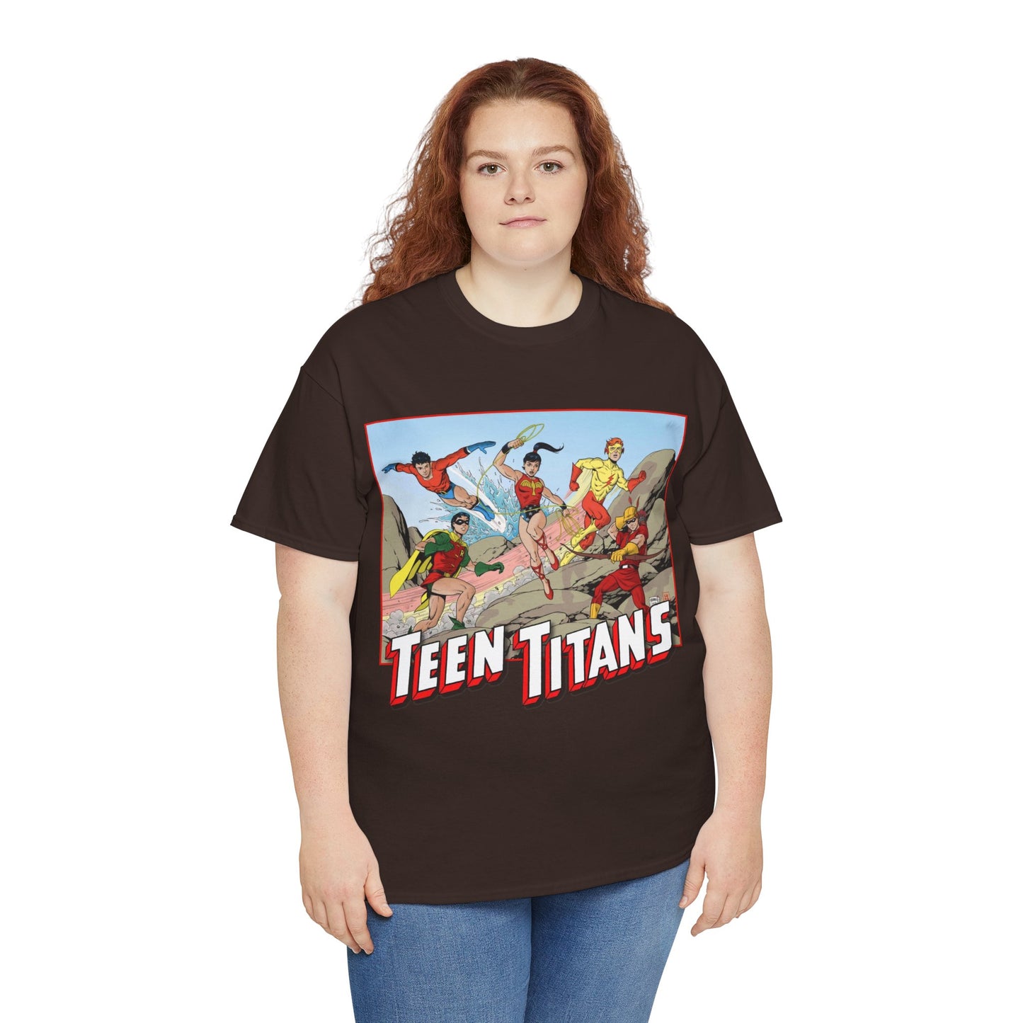 Teen Titans T-Shirt - Tom Grummett Art - Robin, Wonder Girl, Kid Flash, Speedy, Aqualad - DC Comics