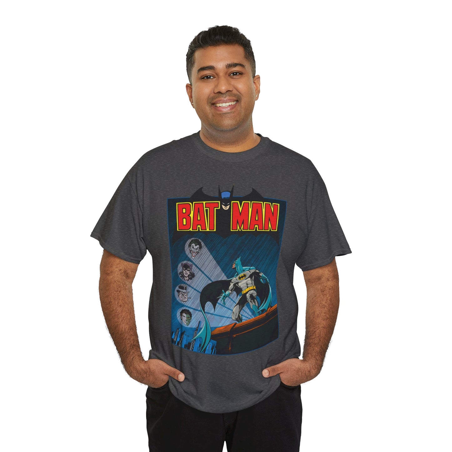 Batman T-Shirt - DC Comics - Catwoman, Joker, Two-Face, Penguin - Bronze Age Art - Gotham City