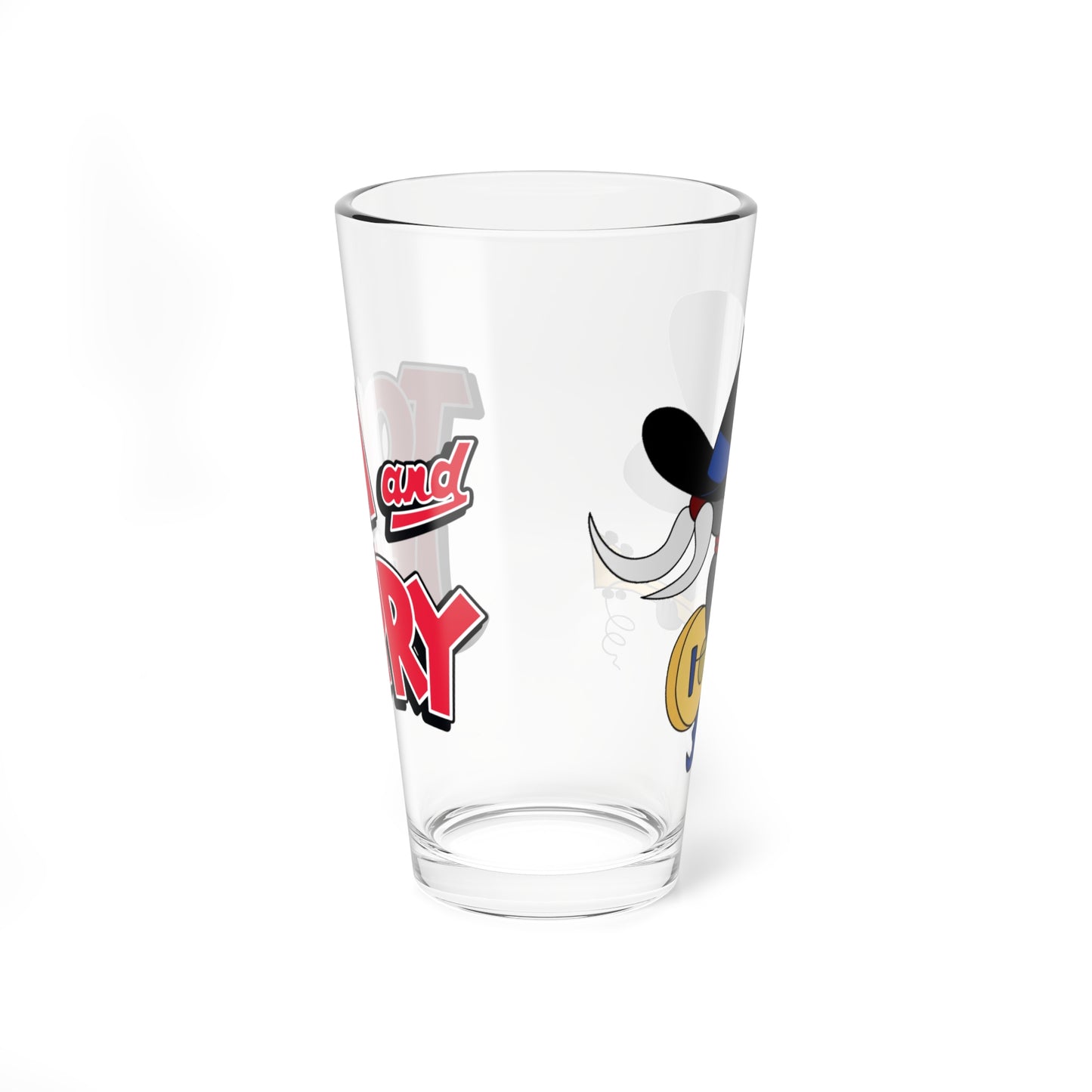 Uncle Pecos Pint Glass, 16oz - Jerry's Cowboy Uncle - Pecos Pest - Tom & Jerry - Hanna-Barbera Cartoon