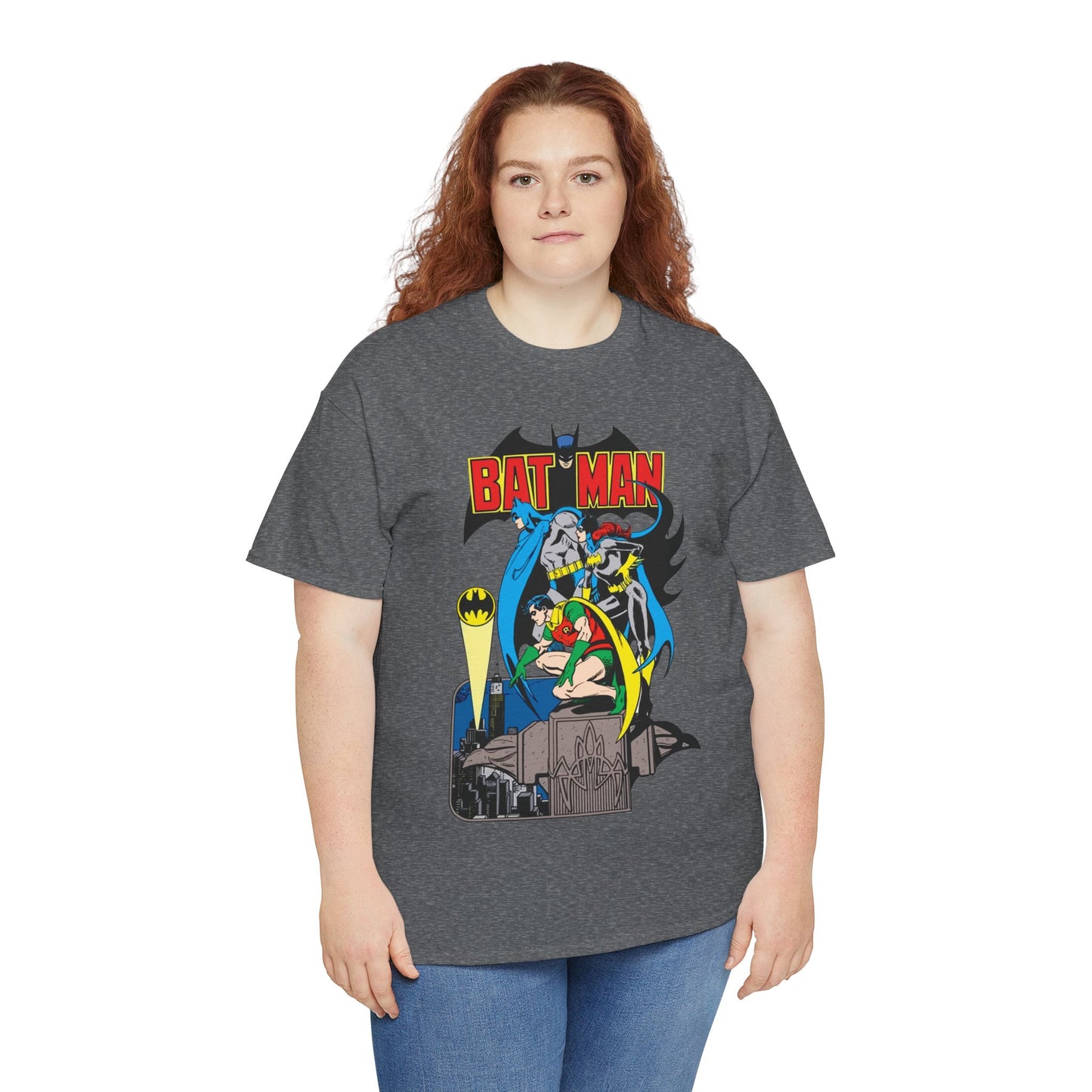 Batman, Robin & Batgirl T-Shirt - José Luis García-López Art - DC Comics Style Guide - 1970s Retro Art - Gotham City - Bat Signal