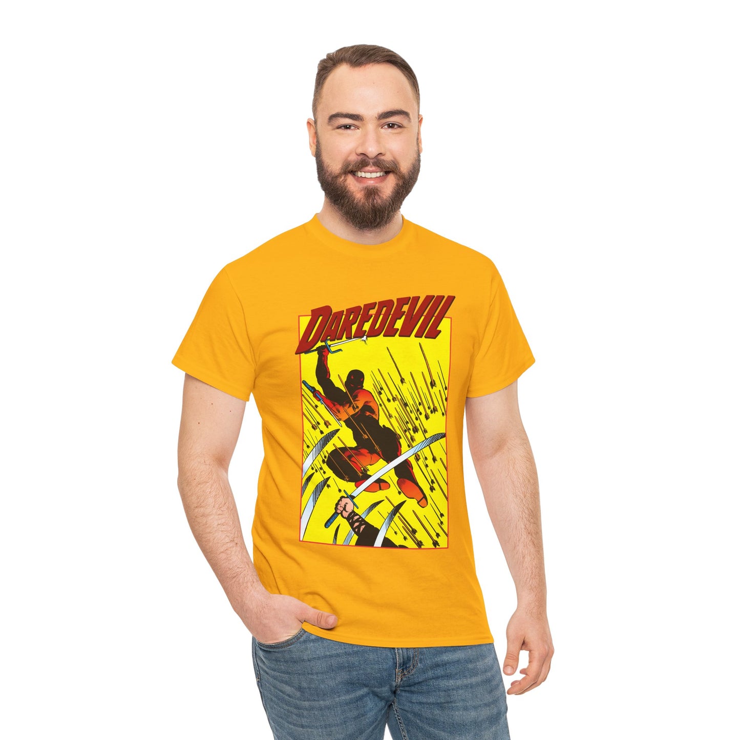 Daredevil T-Shirt - Frank Miller Art - Matt Murdock - Ninja Arrow Attack - 1980s Classic Story - Marvel Comics