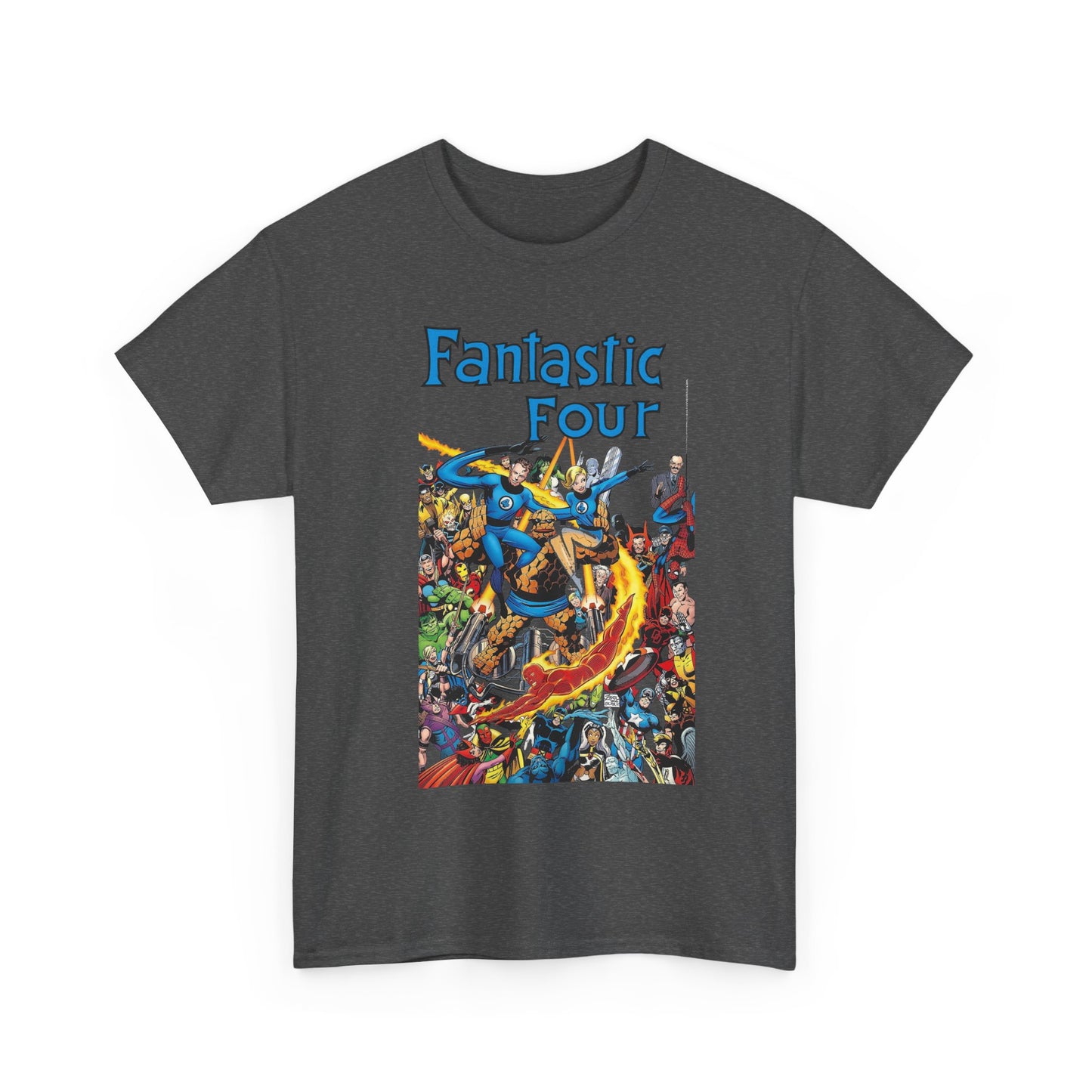 Fantastic Four T-Shirt - Classic John Byrne Art - Popular Marvel Comics Characters - Human Torch, The Thing, Invisible Woman, Reed Richards - 2025 MCU Movie