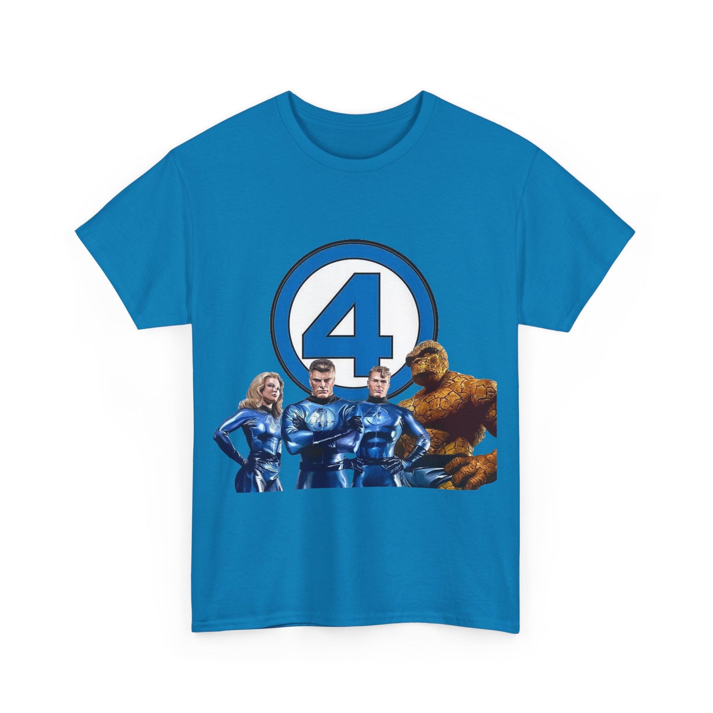 Fantastic Four T-Shirt - Alex Ross Art - 2025 MCU Movie - Iconic Marvel Comics Characters - Human Torch, Invisible Woman, The Thing, Reed Richards