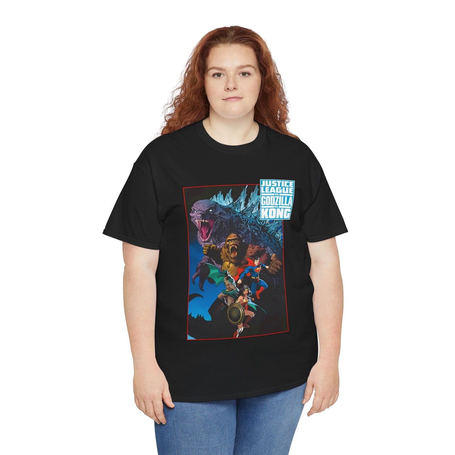 Justice League Vs Godzilla Vs Kong T-Shirt - Dan Mora Art - Wonder Woman, Superman, Batman - DC Comics