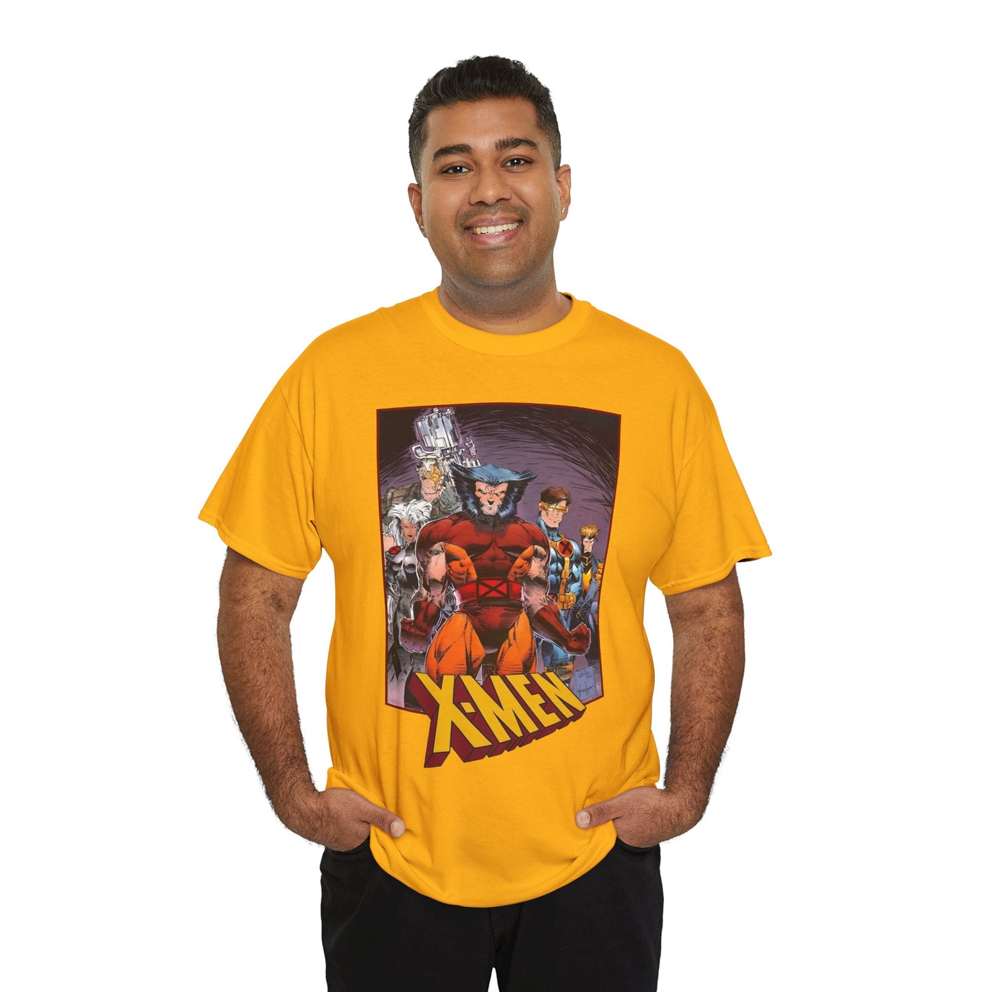 X-Men T-Shirt - While Portacio Art - Wolverine, Cyclops, Storm, Cable, Havok - Marvel Comics