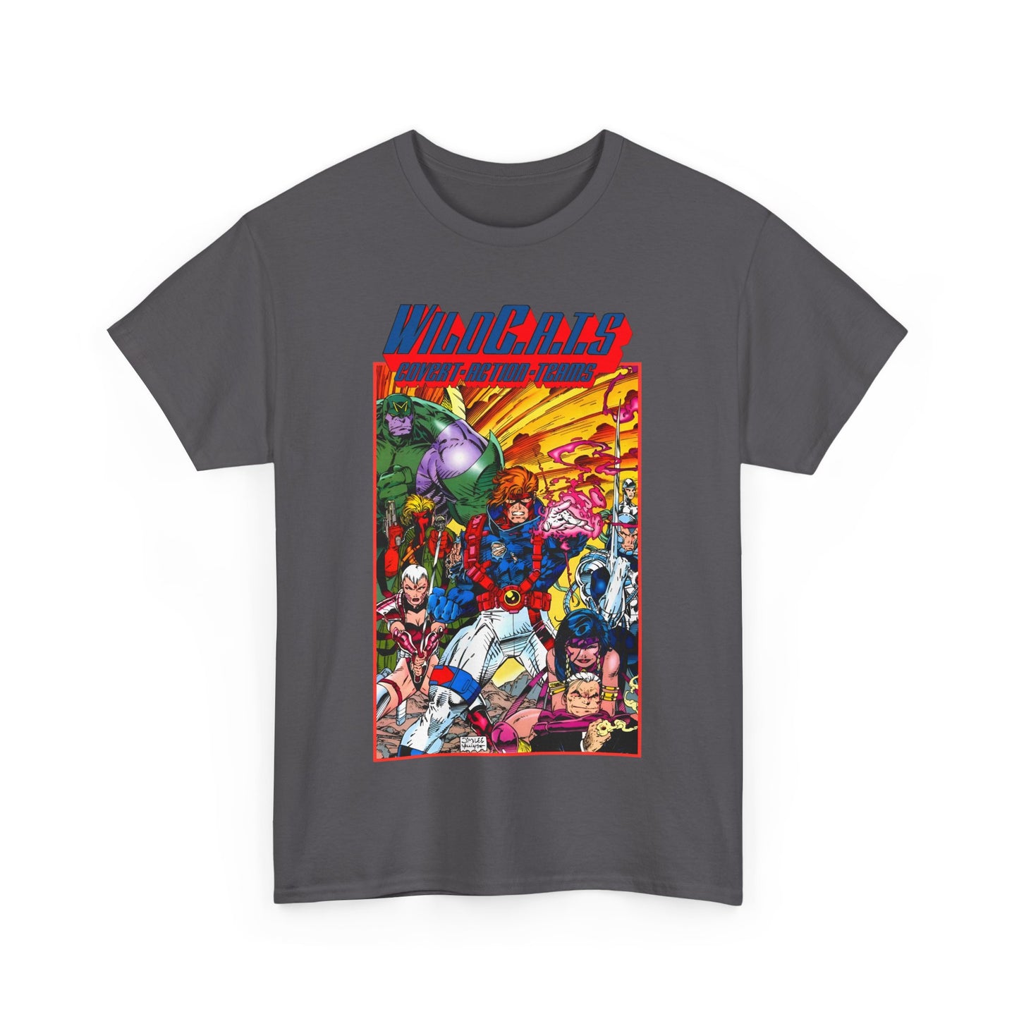 Wildcats T-Shirt - Jim Lee Art - WildC.A.T.s: Covert Action Teams - Spartan, Voice, Grifter, Zealot, Emp - Image/Wildstorm/DC Comics