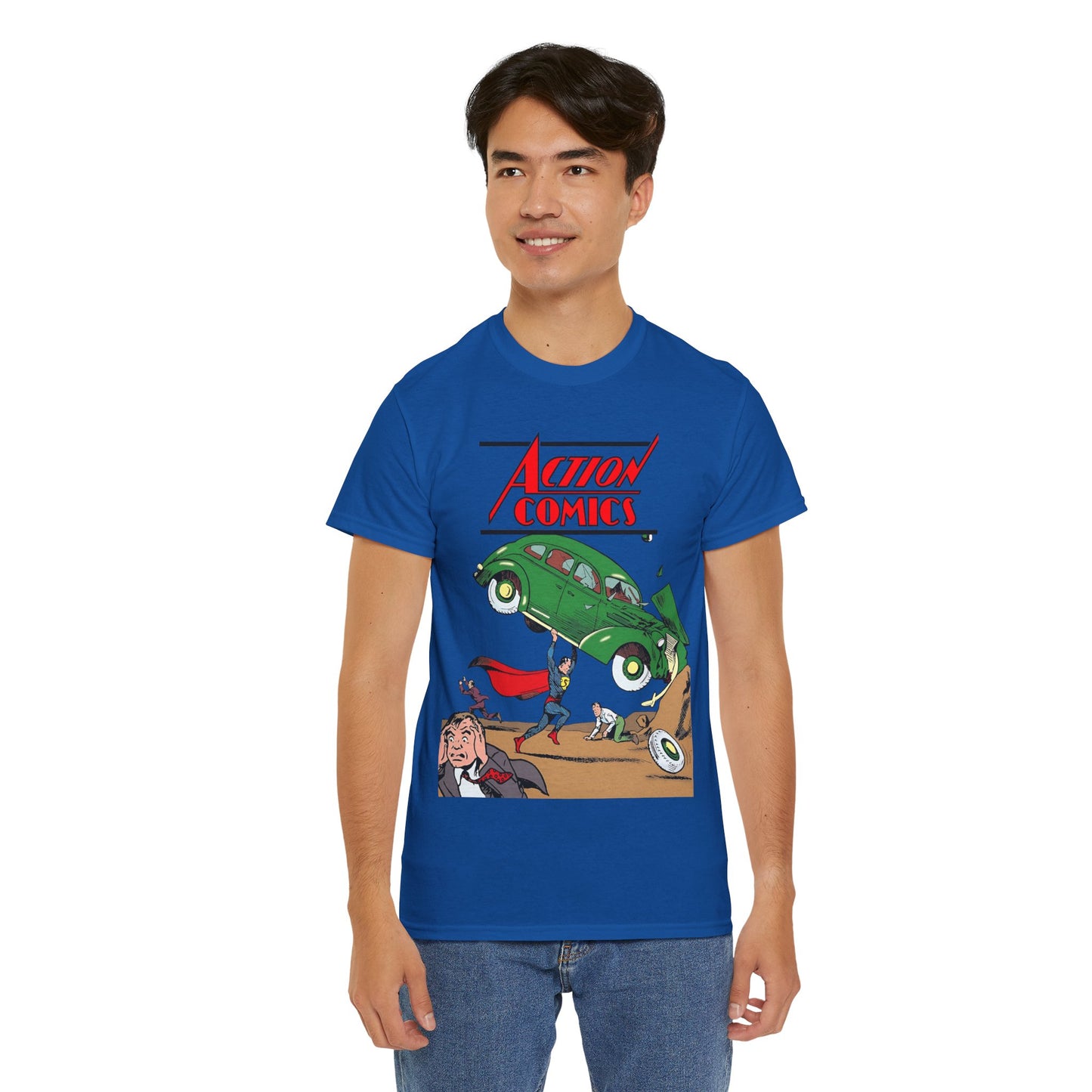 Superman T-Shirt - Action Comics #1 Cover Art - Clark Kent, Metropolis - DC Comics Key Image - Golden Age