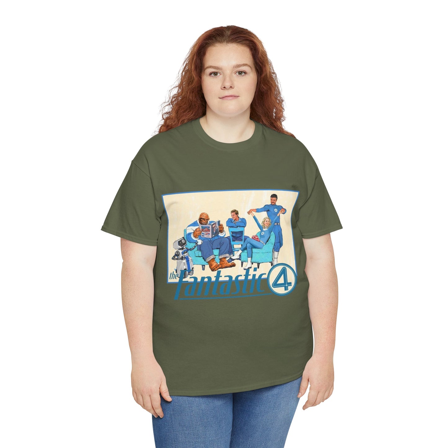 Fantastic Four T-Shirt - 2025 MCU Movie - Reed Richards, Invisible Woman, Thing, Human Torch - Marvel Comics Characters