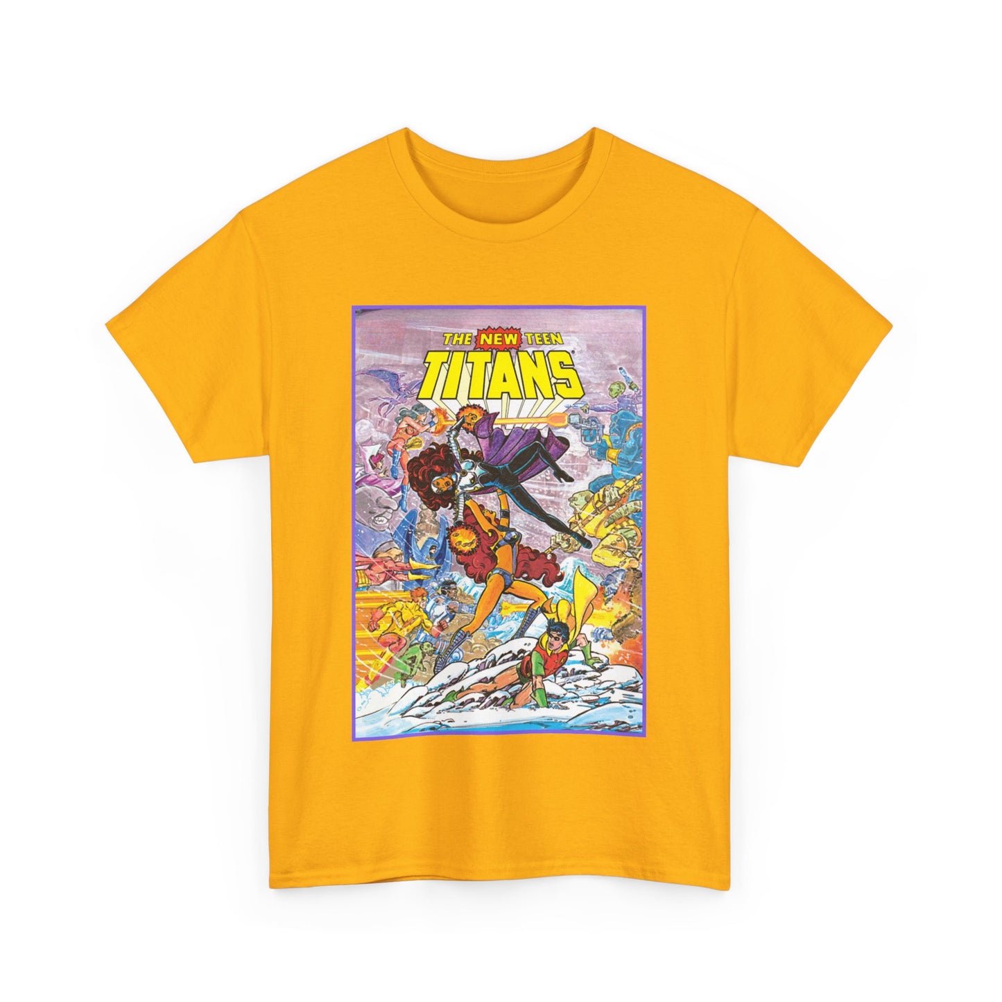 New Teen Titans T-Shirt - George Perez Art - Starfire Vs Blackfire - Omega Man - Annual #1 Cover - DC Comics