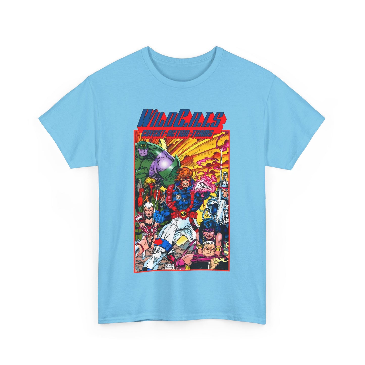 Wildcats T-Shirt - Jim Lee Art - WildC.A.T.s: Covert Action Teams - Spartan, Voice, Grifter, Zealot, Emp - Image/Wildstorm/DC Comics