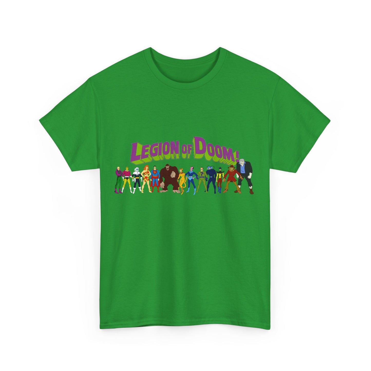 Legion of Doom T-Shirt - Super Friends Villains - Lex Luthor, Giganta, Scarecrow, Grodd, Brainiac, Riddler, Sinestro, Cheetah - Hanna-Barbera Cartoon - Challenge of the Super Friends