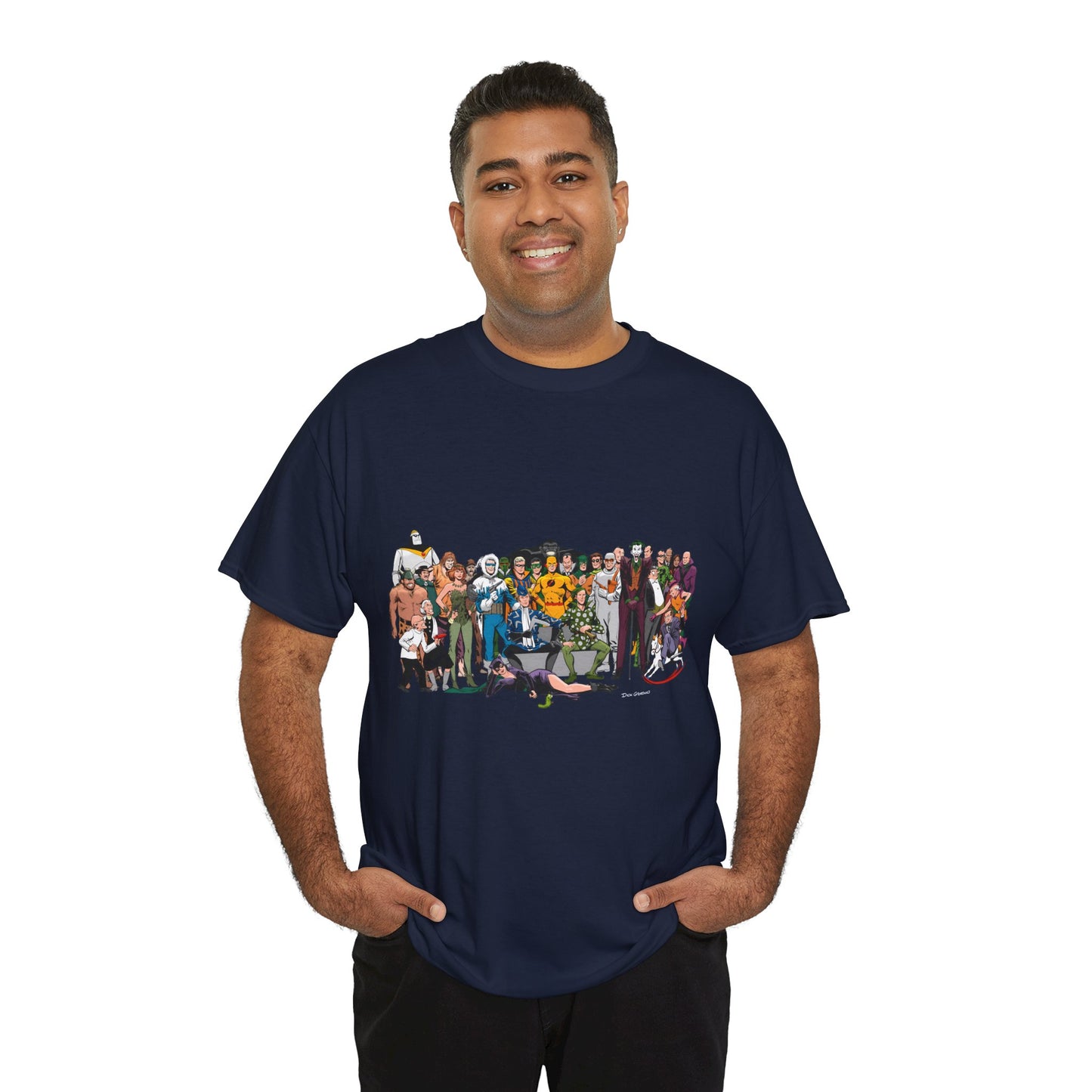 Secret Origins of Super-Villains T-Shirt - Dick Giordano Art - DC Comics - Joker, Mirror Master, Captain Cold, Lex Luthor, Scarecrow, Poison Ivy, Grodd