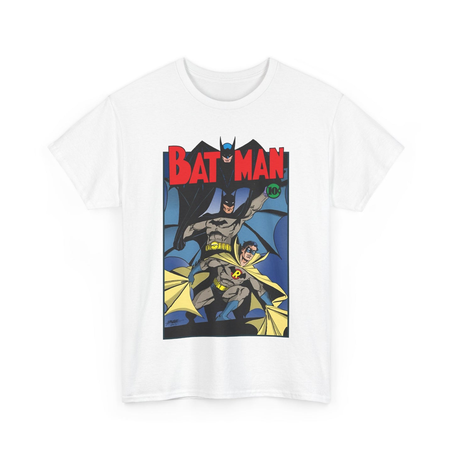 Batman & Robin T-Shirt - George Perez Art - Earth 2 - DC Comics - Golden Age JSA - Bruce Wayne & Dick Grayson