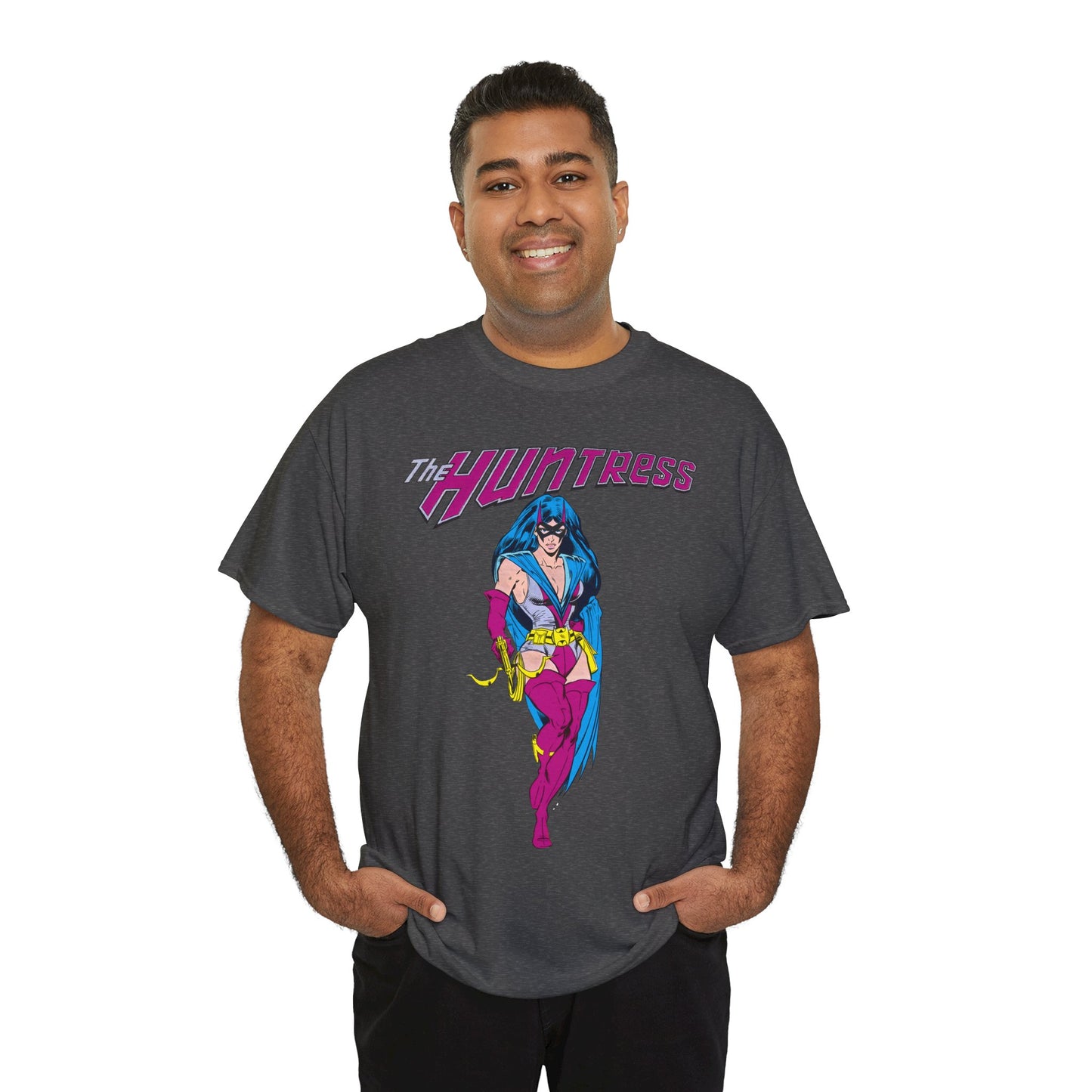 Huntress T-Shirt - Joe Staton Art - Helena Wayne, Daughter of Earth 2 Batman & Catwoman - Pre-Crisis JSA Member - DC Comics