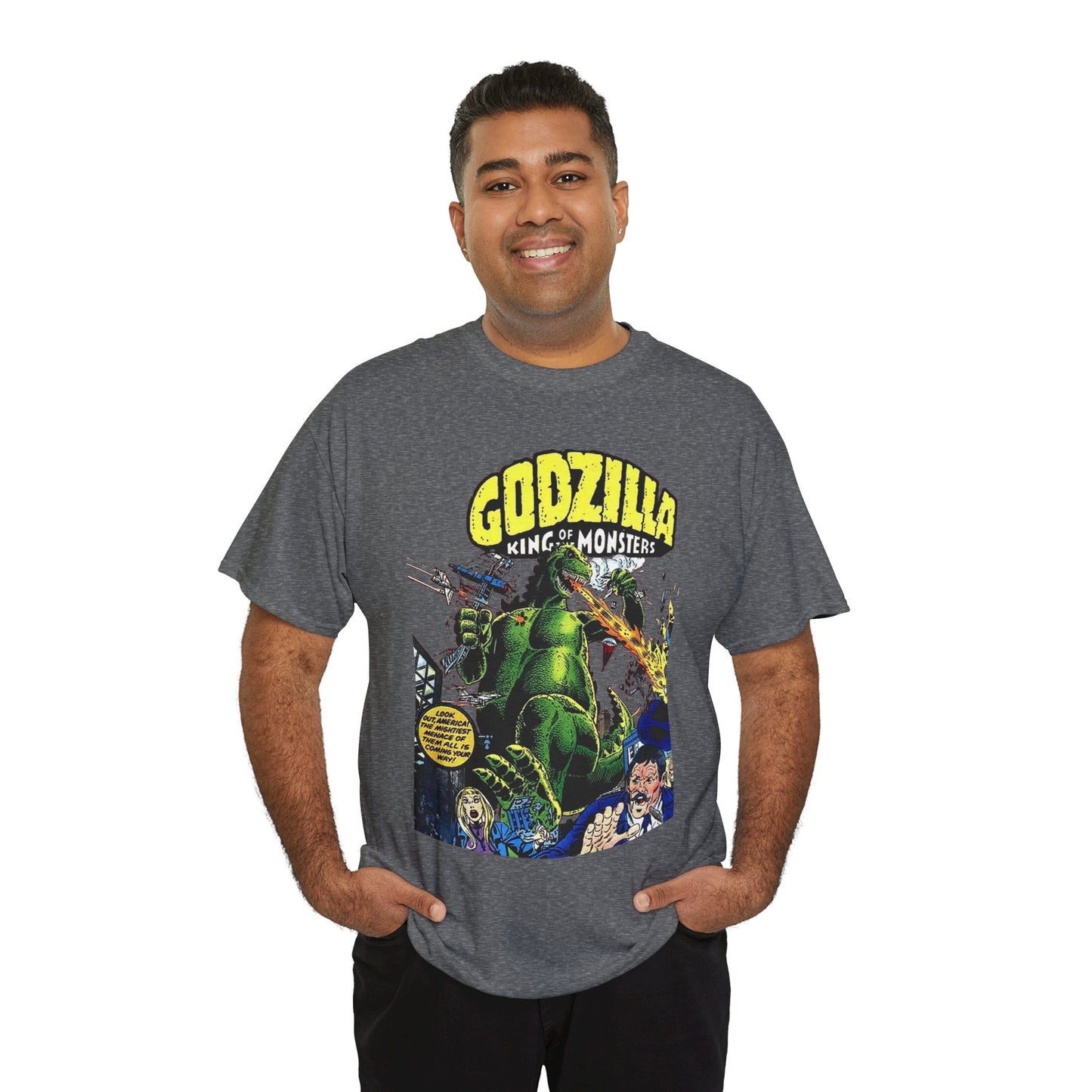 Godzilla T-Shirt - King of the Monsters - 1970s Comic Series - Marvel Comics - Bronze Age Monster Comic