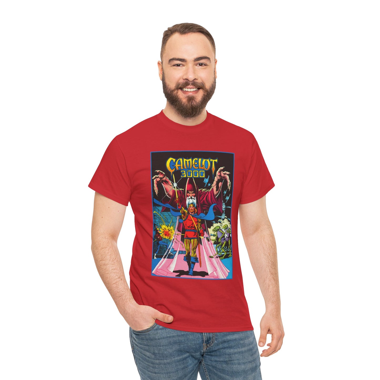 Camelot 3000 T-Shirt - Brian Bolland Art - DC Comics - King Charles, Merlyn - 1980s Sci-Fi Mini-Series