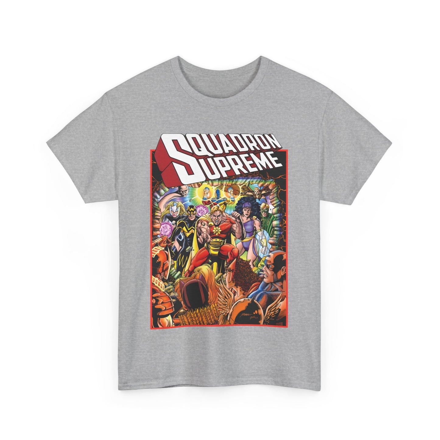 Squadron Supreme T-Shirt - George Perez Art - Hyperion, Nighthawk, Doctor Spectrum, Power Princess, Whizzer - Marvel Comics