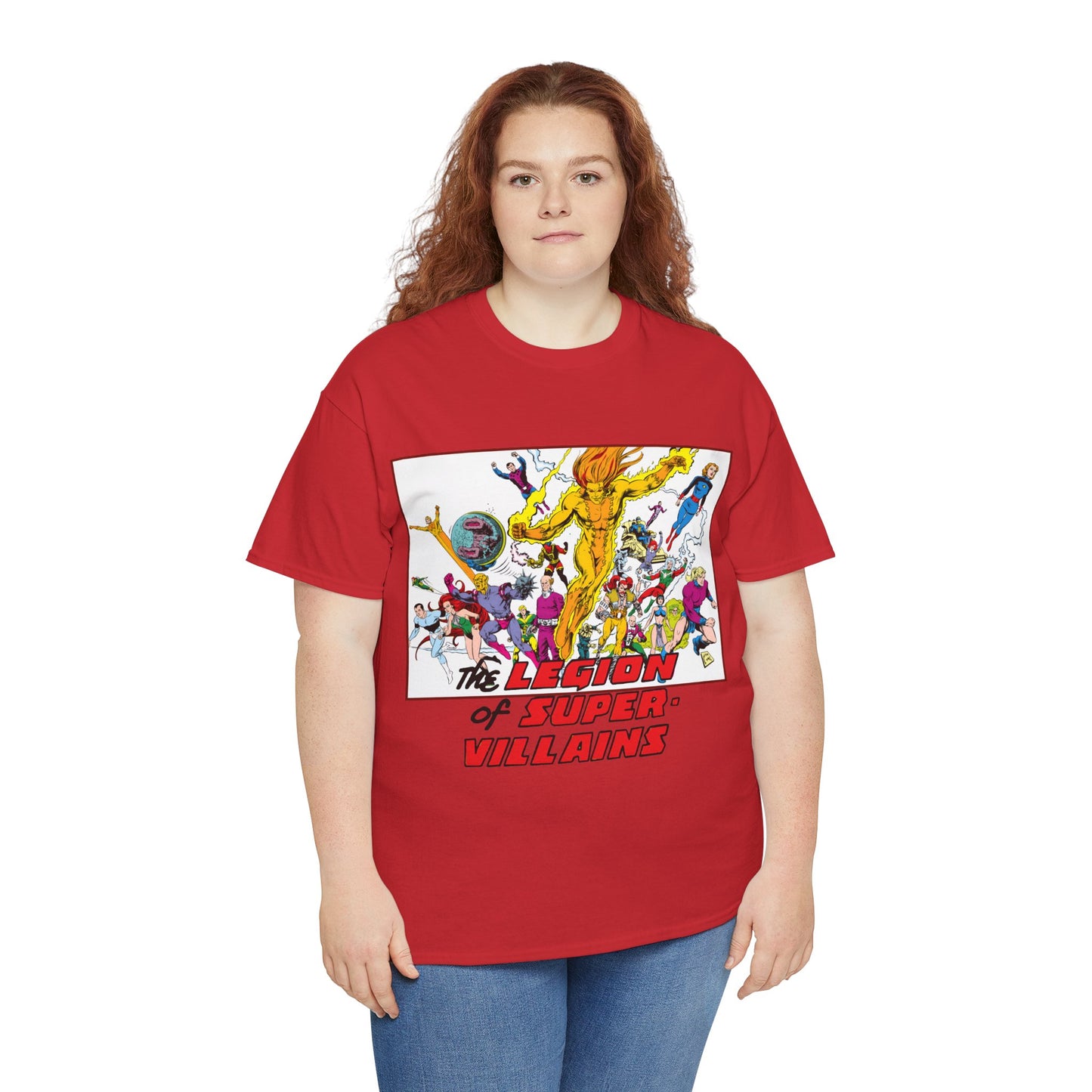 Legion of Super-Villains T-Shirt - Steve Lightle Art - LOSH, Legion of Super-Heroes Foes - Saturn Queen, Tyr, Lightning Lord, Spider Girl, Cosmic King, Nemesis Kid - DC Comics