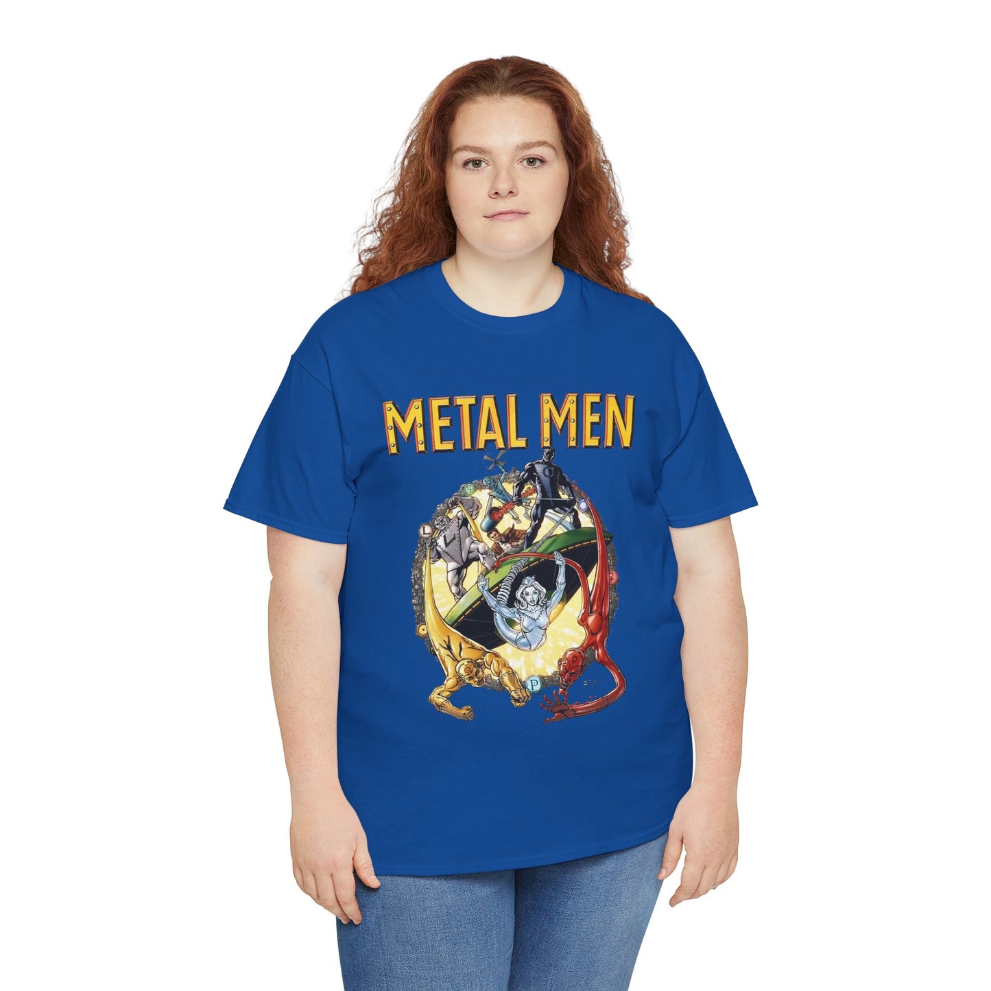 Metal Men T-Shirt - George Perez Art - DC Comics - Classic Silver Age Team - Mercury, Iron, Tin, Gold