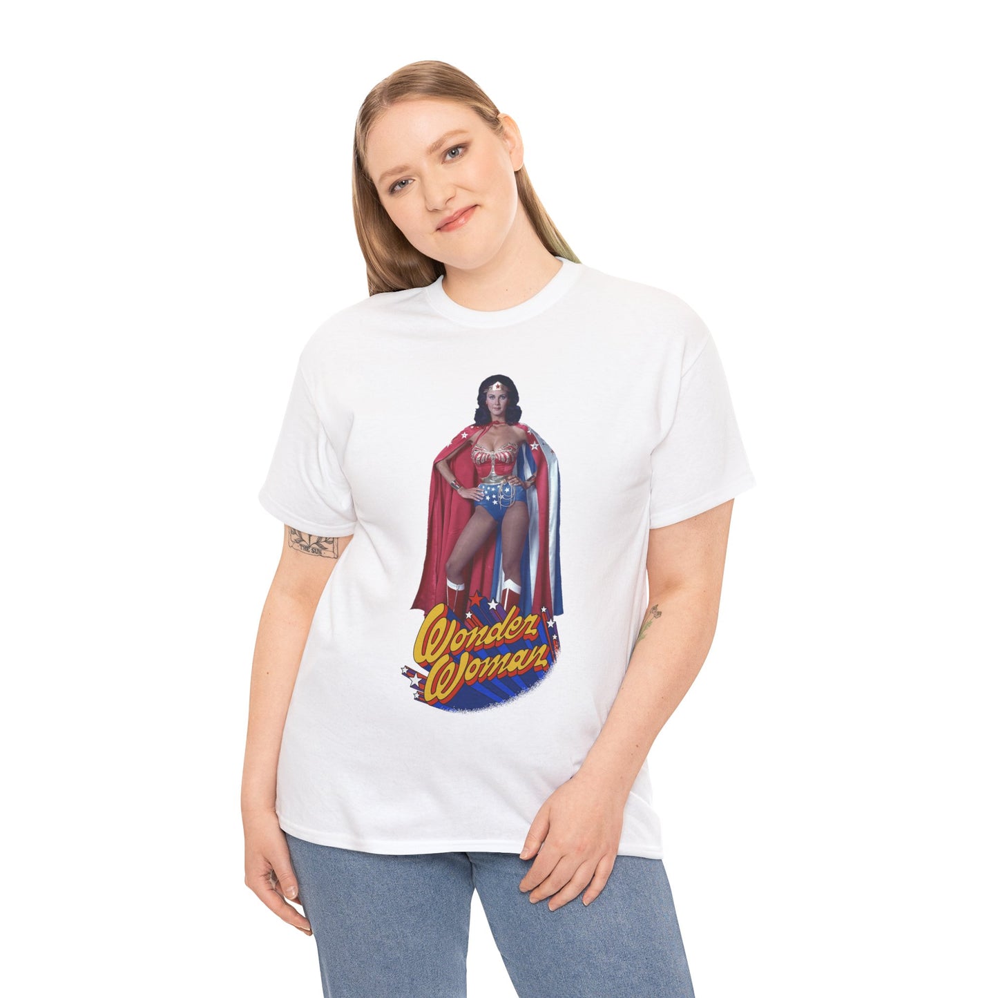 Wonder Woman T-Shirt - Lynda Carter - DC Comics - 1970s CBS TV Show - Amazons from Paradise Island