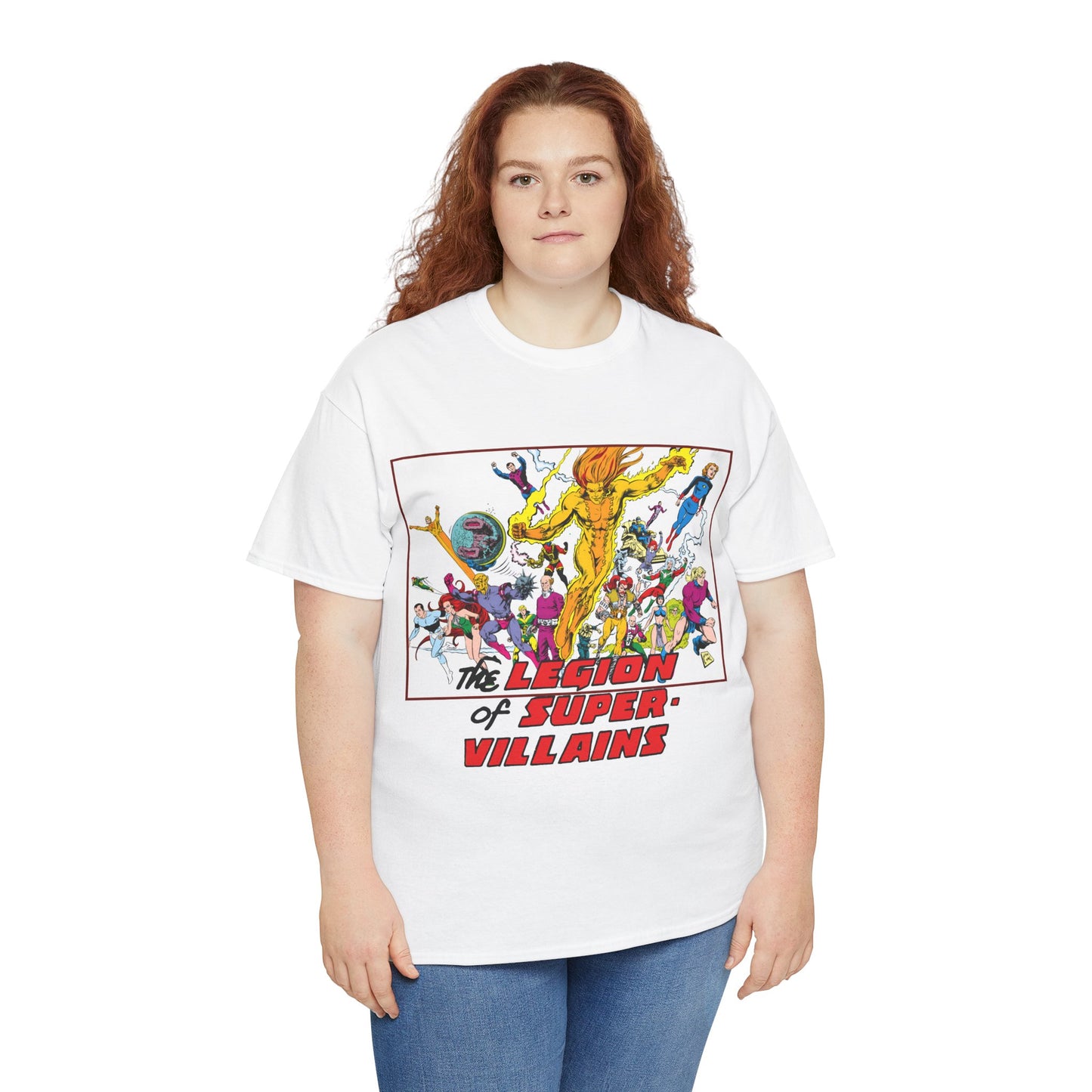 Legion of Super-Villains T-Shirt - Steve Lightle Art - LOSH, Legion of Super-Heroes Foes - Saturn Queen, Tyr, Lightning Lord, Spider Girl, Cosmic King, Nemesis Kid - DC Comics