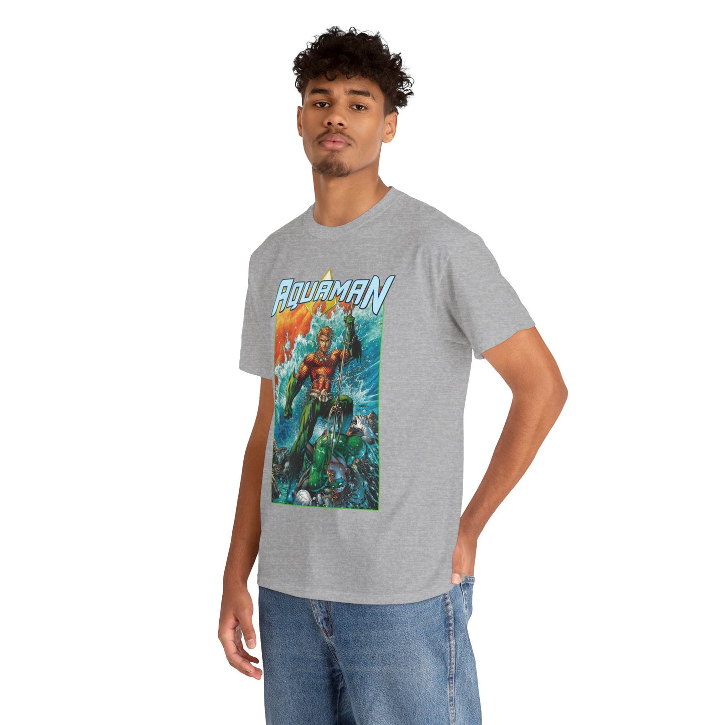 Aquaman T-Shirt - Jim Lee Art - DC New 52 - Arthur Curry, King of Atlantis - DC Comics