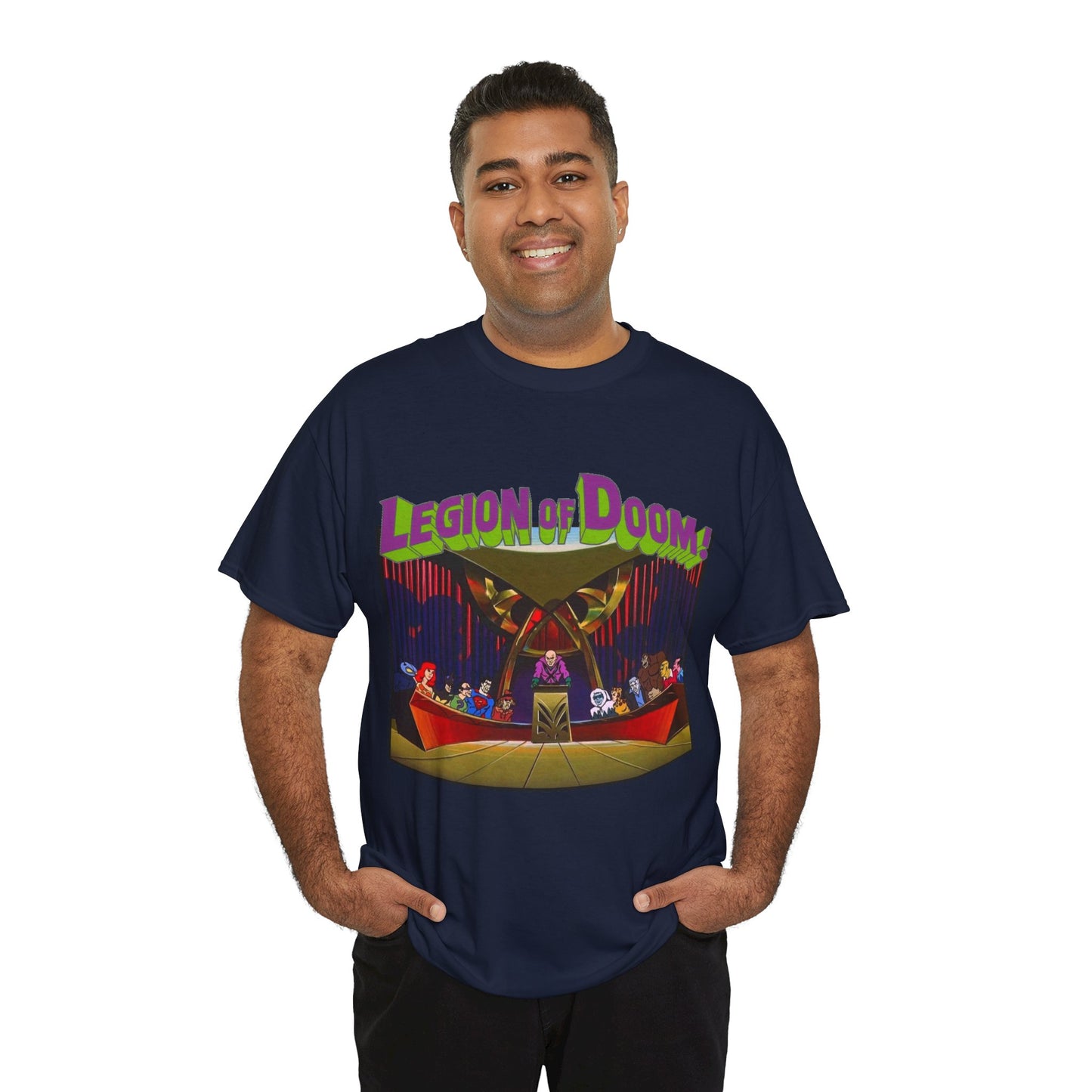 Legion of Doom T-Shirt - Super Friends Cartoon - Lex Luthor, Grodd, Brainiac, Giganta, Riddler, Bizarro, Scarecrow, Hanna-Barbera Animation