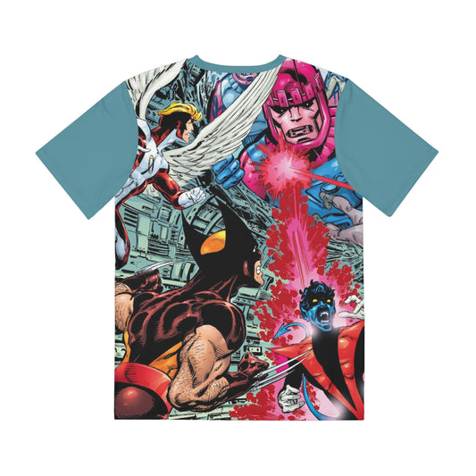 Uncanny X-Men All Over Print Tee (Polyester) - John Byrne Art - Cyclops, Colossus, Storm, Wolverine - Marvel Comics