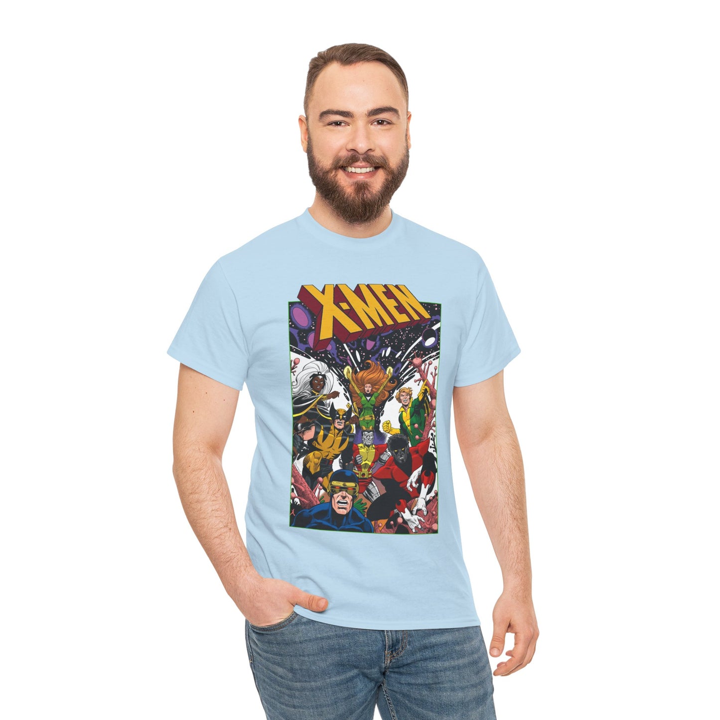 X-Men T-Shirt - Dave Cockrum Art - Phoenix, Cyclops, Storm, Wolverine, Banshee, Colossus, Nightcrawler - Marvel Comics