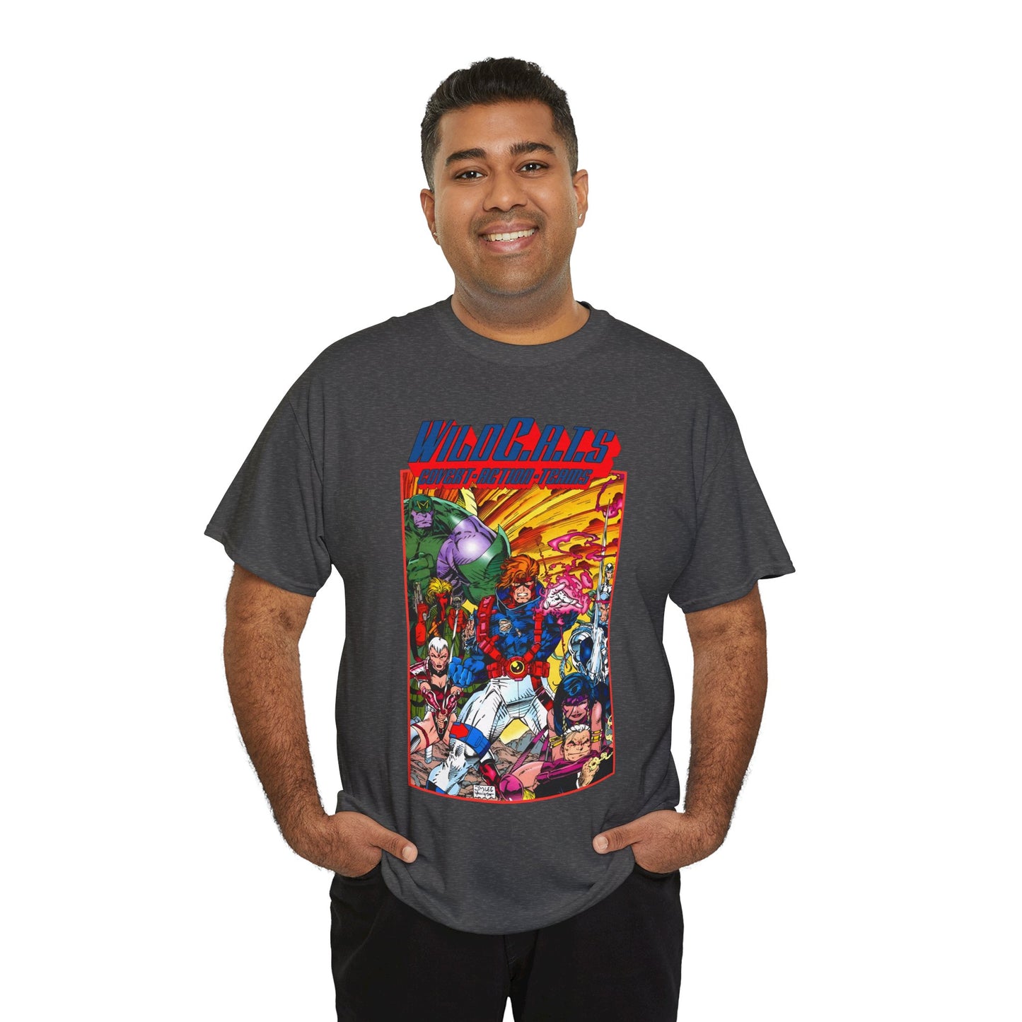 Wildcats T-Shirt - Jim Lee Art - WildC.A.T.s: Covert Action Teams - Spartan, Voice, Grifter, Zealot, Emp - Image/Wildstorm/DC Comics