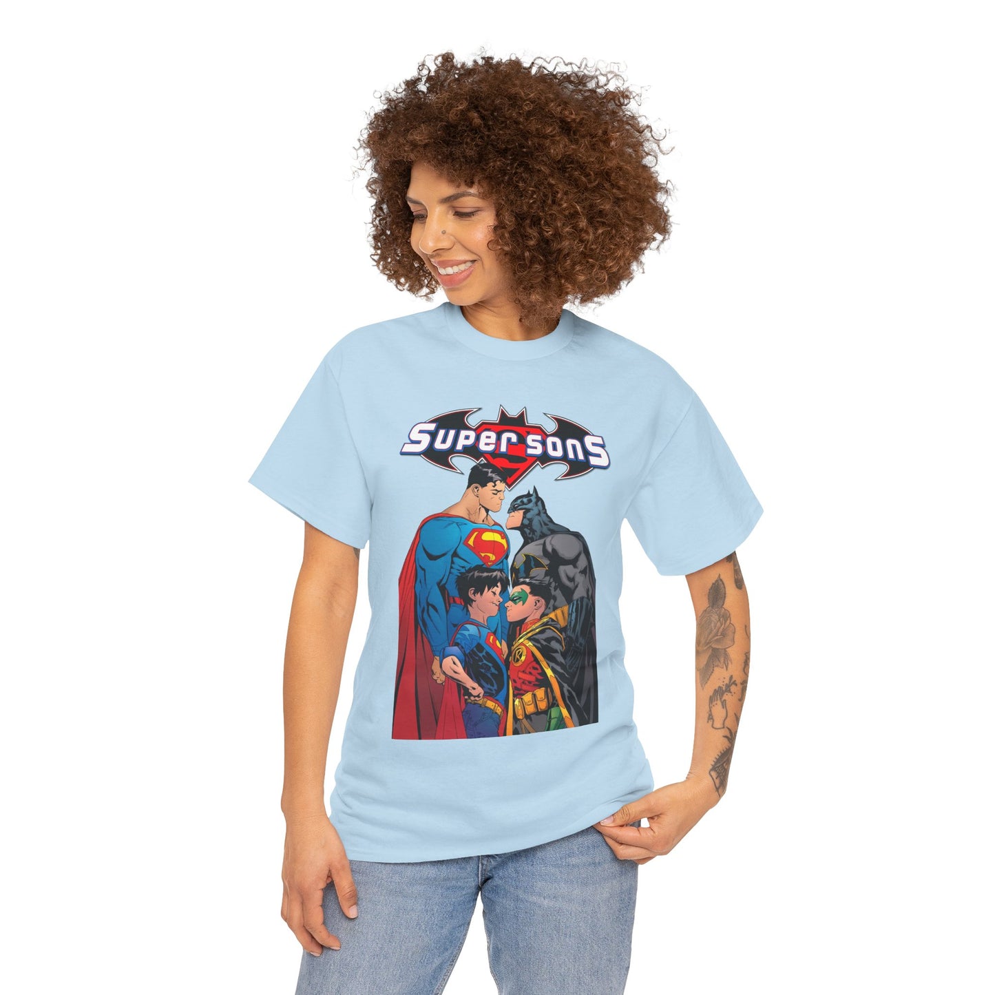 Super Sons T-Shirt - Jorge Jimenez Art - Superman, Batman, Jon Kent, Damian Wayne - DC Comics - Sons of Superman & Batman