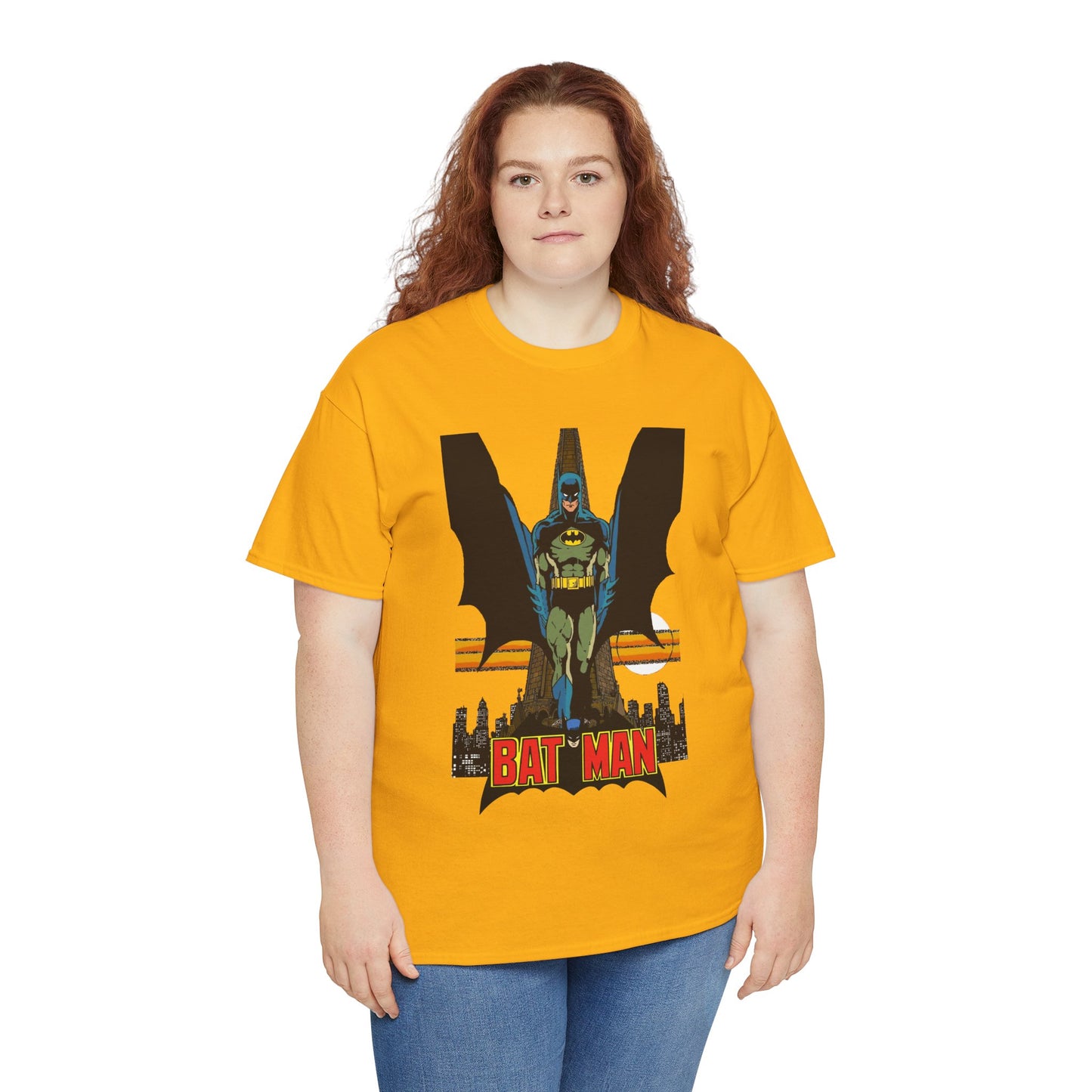 Batman T-Shirt - George Perez Art - JLA 80s Postcard Set - DC Comics - Gotham City - Justice League of America Member
