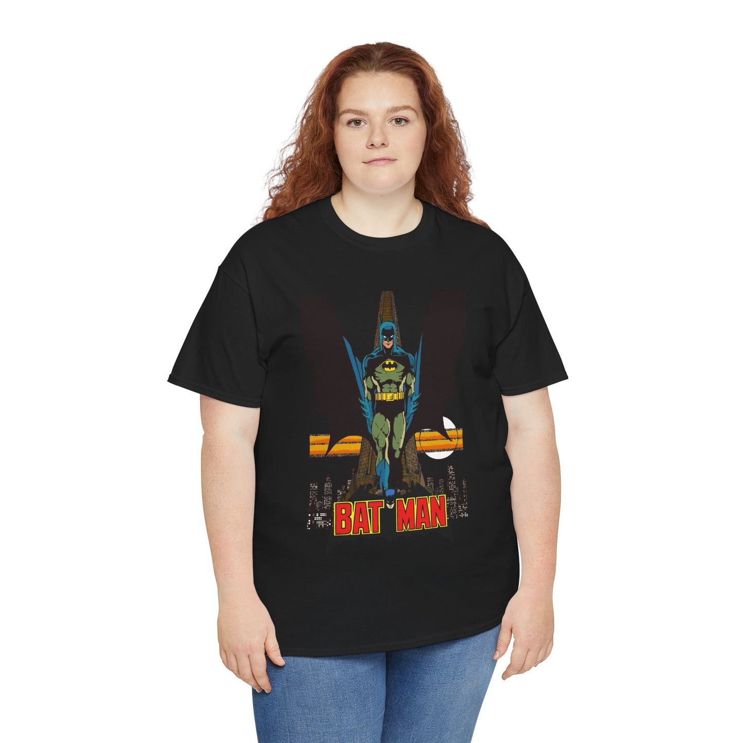 Batman T-Shirt - George Perez Art - JLA 80s Postcard Set - DC Comics - Gotham City - Justice League of America Member