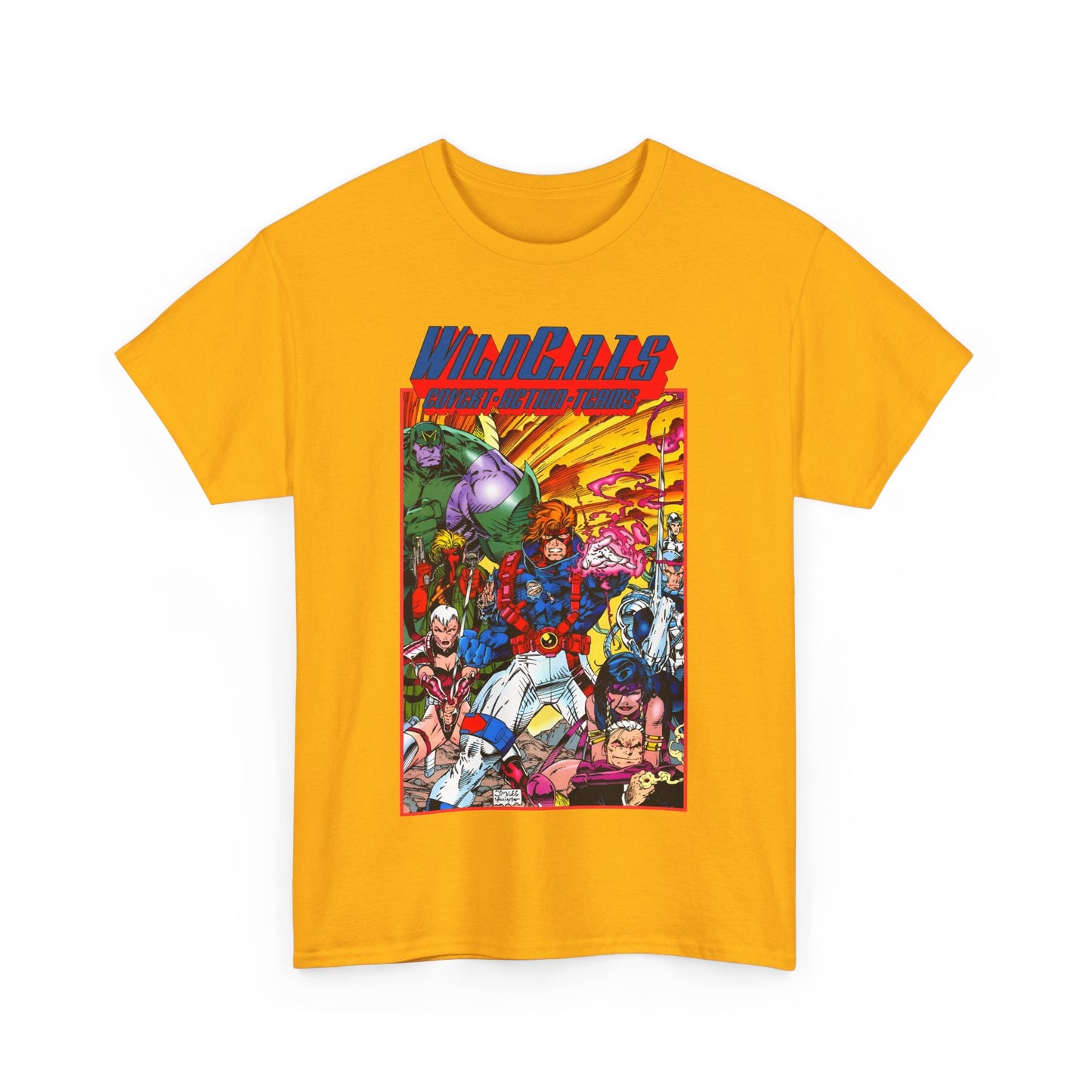 Wildcats T-Shirt - Jim Lee Art - WildC.A.T.s: Covert Action Teams - Spartan, Voice, Grifter, Zealot, Emp - Image/Wildstorm/DC Comics